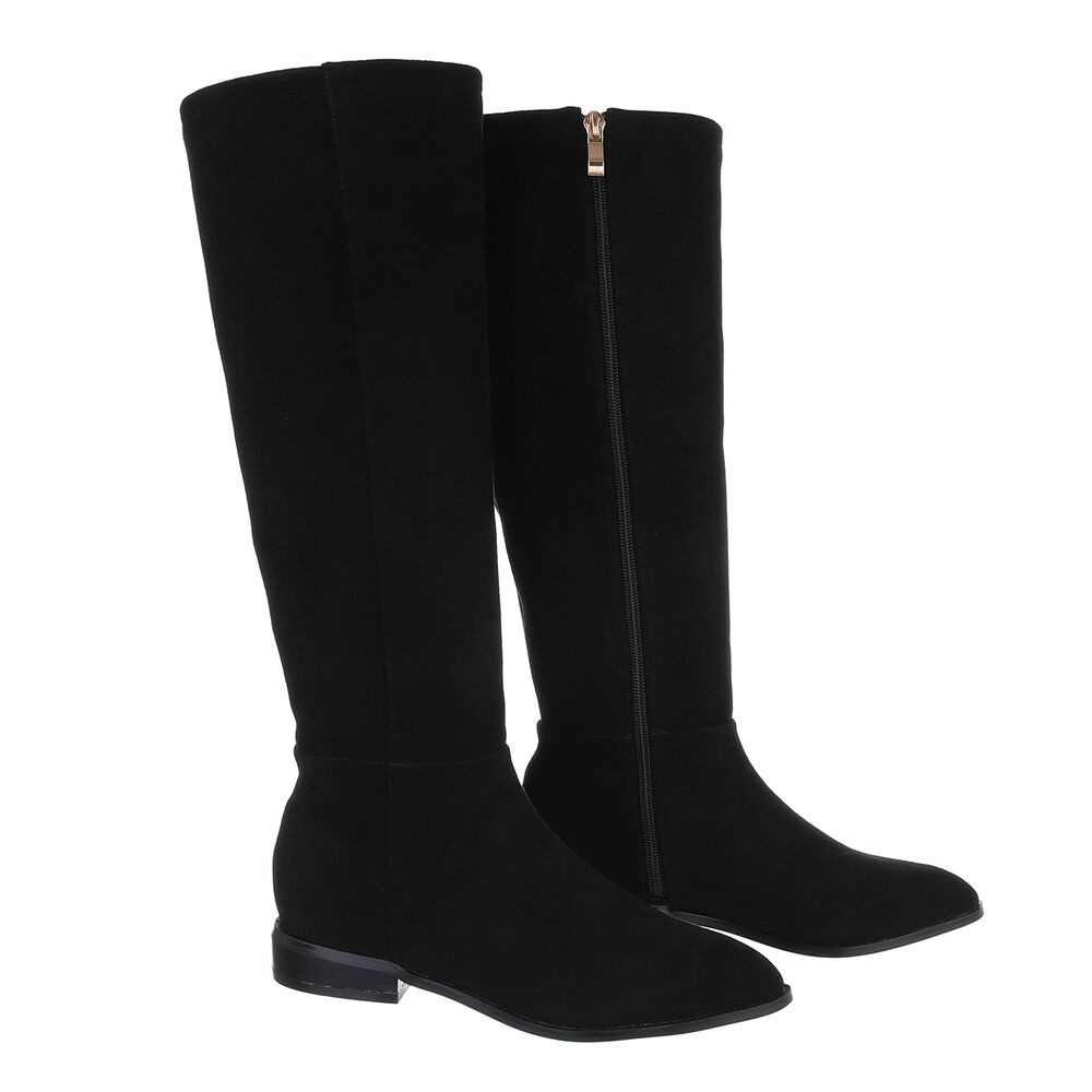 Ital-Design Elegante Knöchelstiefel aus hochwertigem Material für Damen Stiefel (78544586) Blockabsatz Flache Stiefel in Schwarz – Bild 4 von 4