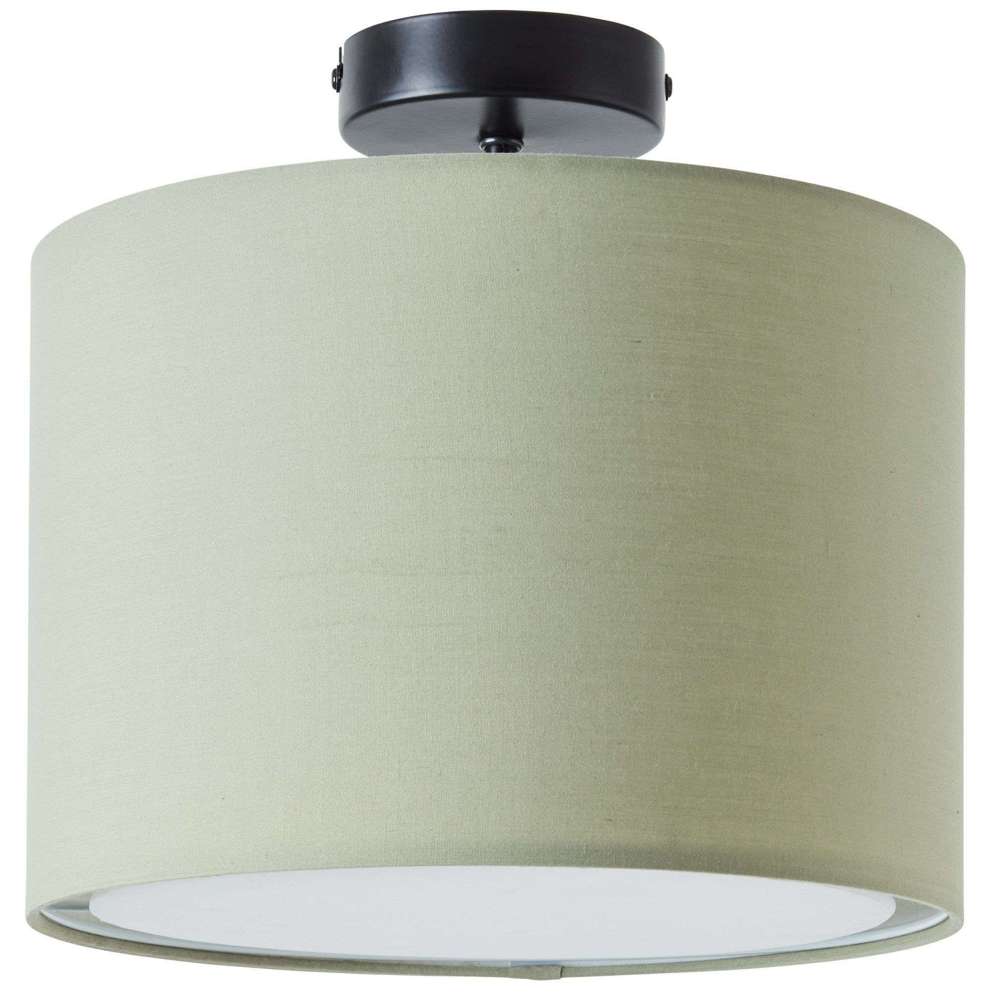 Lightbox Deckenleuchte, ohne Leuchtmittel, Stoffschirm, Ø 28 cm, mit Diffusor, E27, Metall/Textil, grün