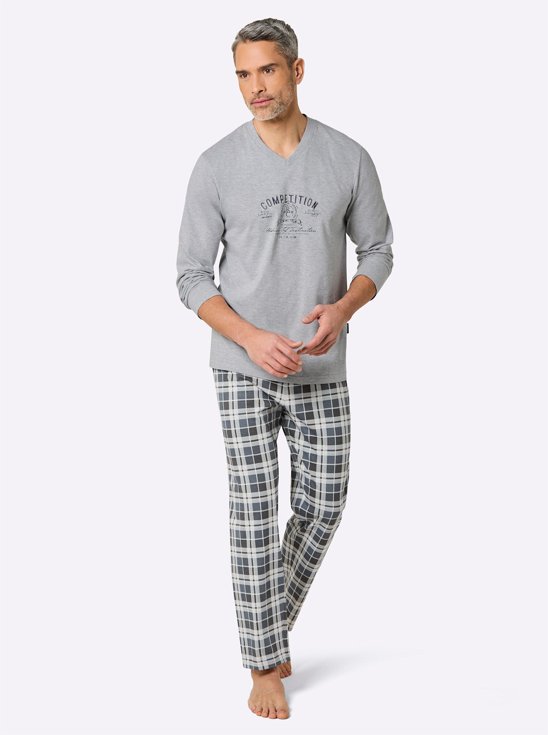 Comte Schlafanzug Schlafanzug Langarm