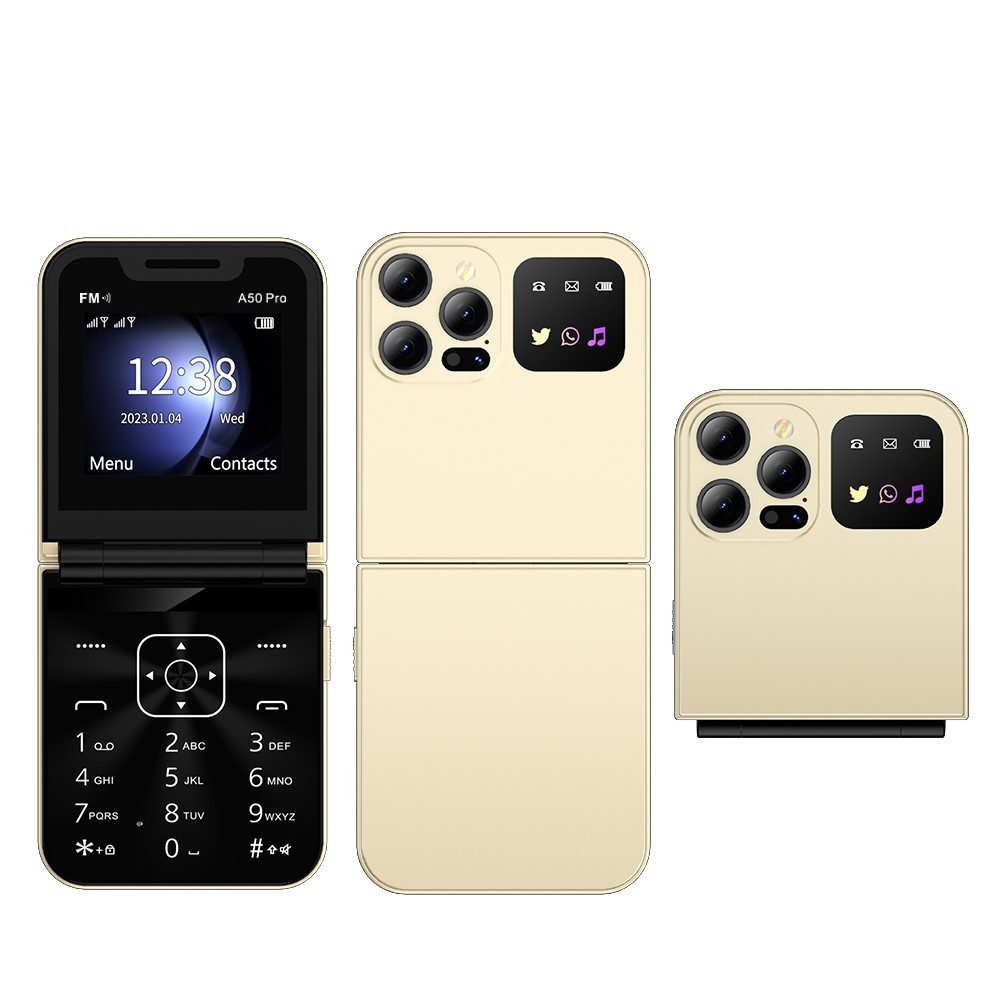 Athlix SERVO i16 PRO Flip Mobiltelefon 2G GSM Rentner Kinder Smartphone Klapphandy (180° Flip-Design, Dual-SIM, große Tasten)