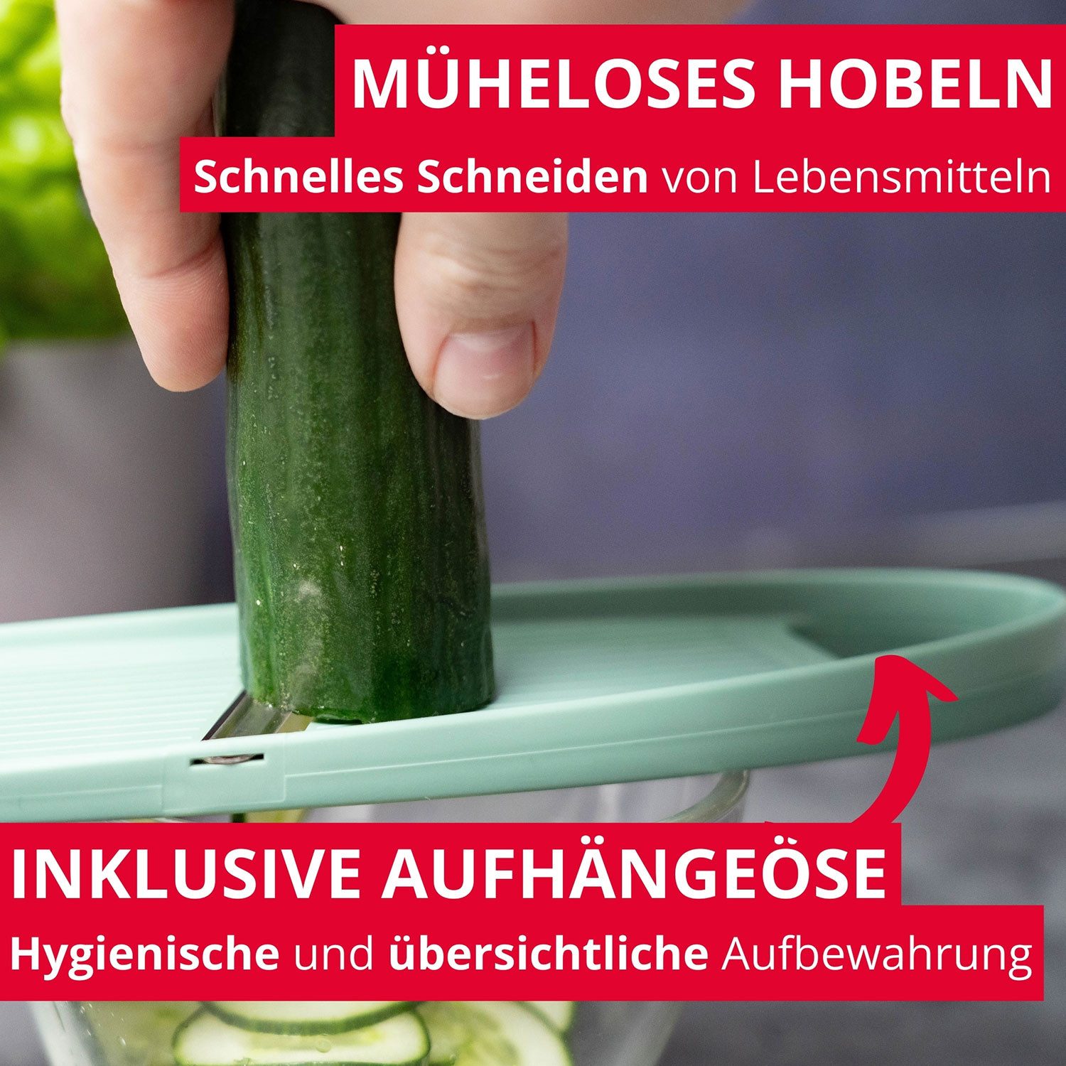 WESTMARK Gemüsehobel Hobelix, Kunststoff/Rostfreier Edelstahl, Mint-Grün, ABS
