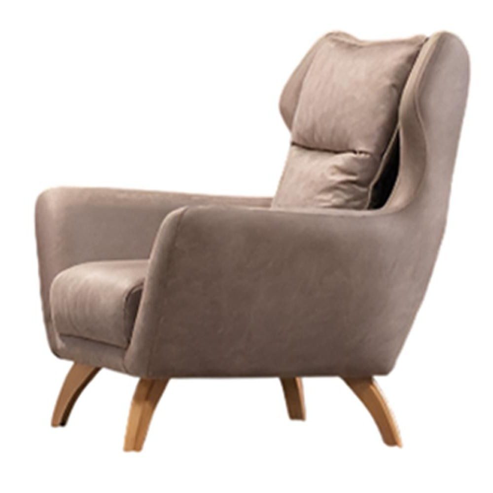 Xlmoebel Sessel Exklusiver beiger Textil für das Wohnzimmer, Einsitzer (1-St), Made in Europa