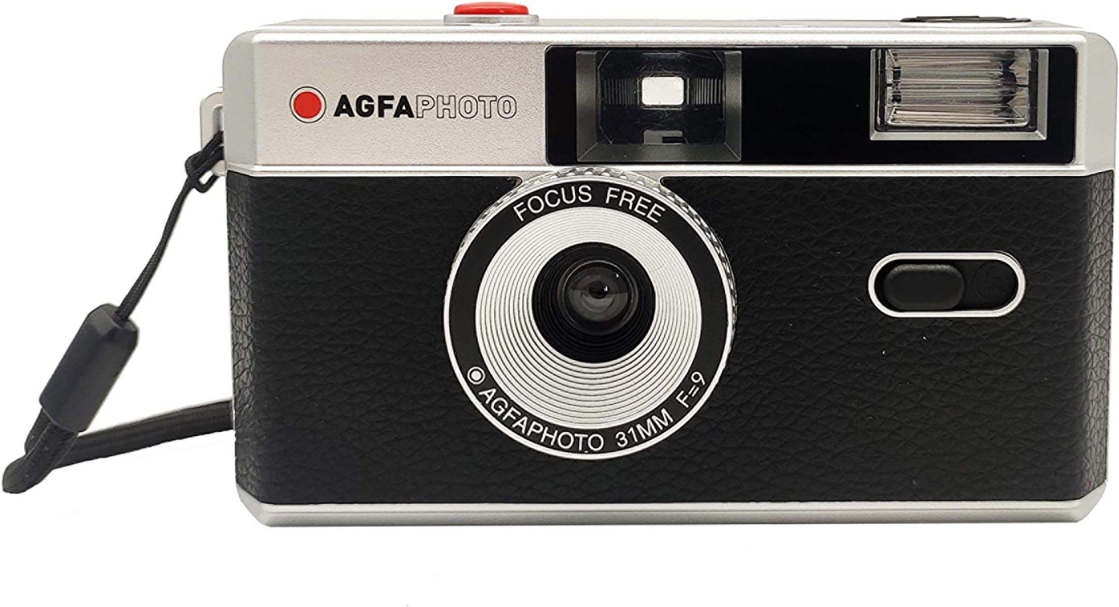 AgfaPhoto 35mm Kompaktkamera Foto black Analoge schwarz Set: Kamera AgfaPhoto