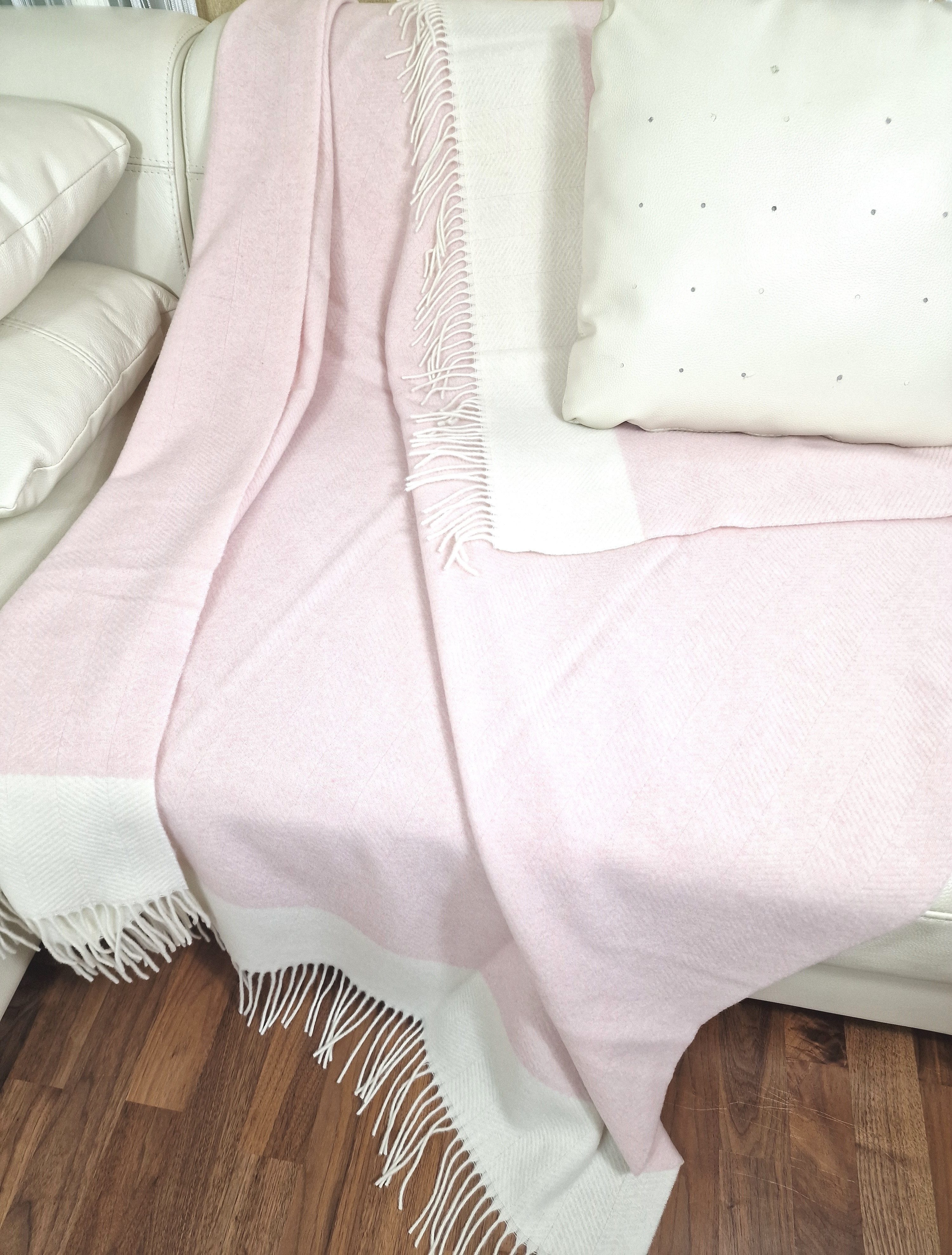 Wolldecke Merinowolldecke Plaid "FARO" Merinowolle-Kaschmir-Mix 140 x 200 cm, STTS