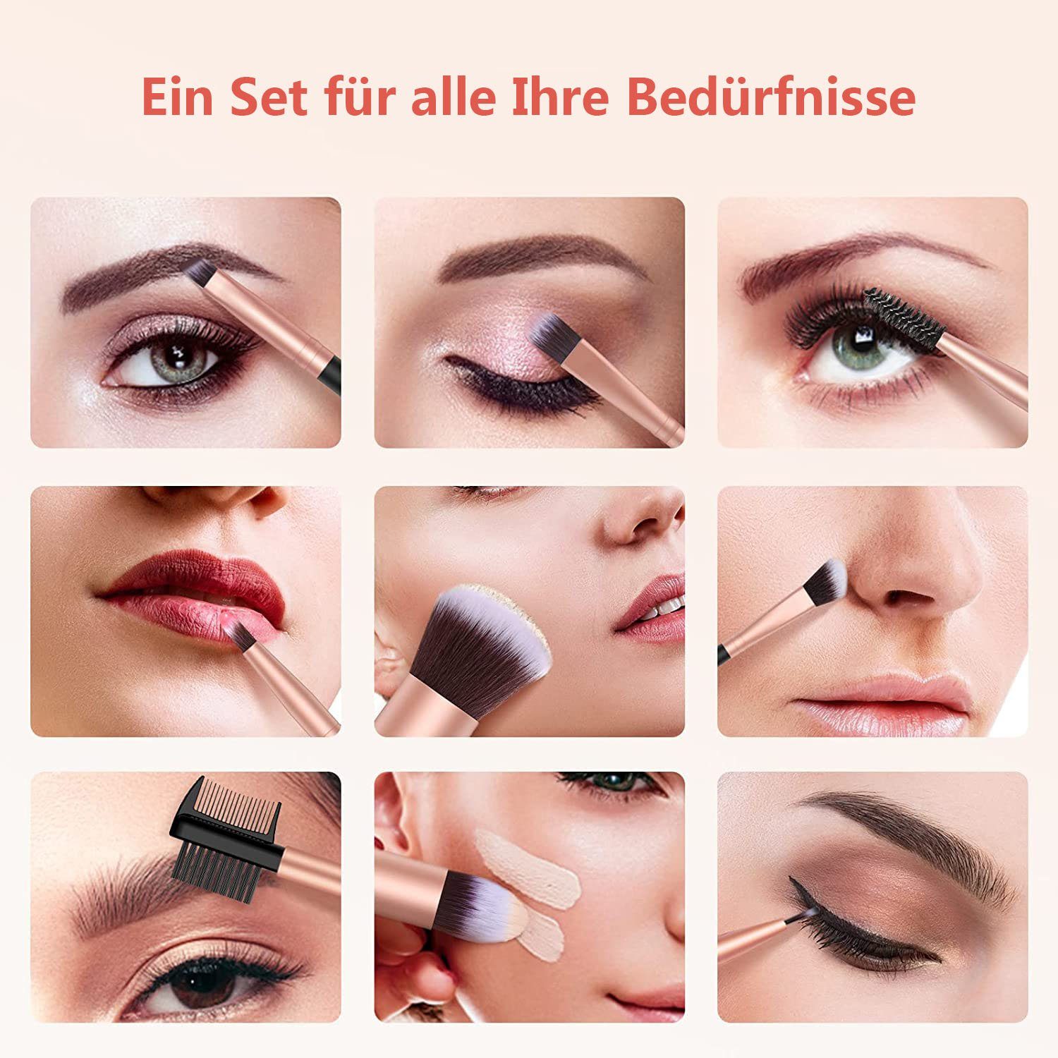 Make-Up Make-Up-Pinsel Haiaveng Kosmetikpinsel-Set 16 teiliges Schminkpinsel Set Profi-Schminkpinsel Kosmetikpinsel-Set, Schmink