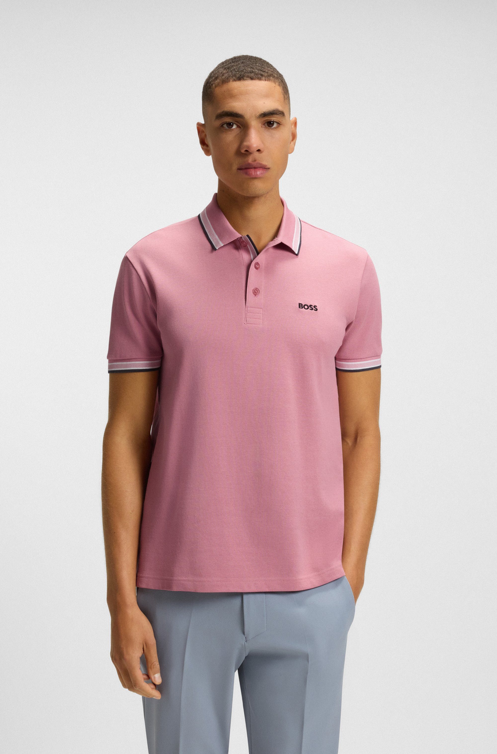 BOSS GREEN Poloshirt Paddy mit kontrastfarbenen günstig online kaufen