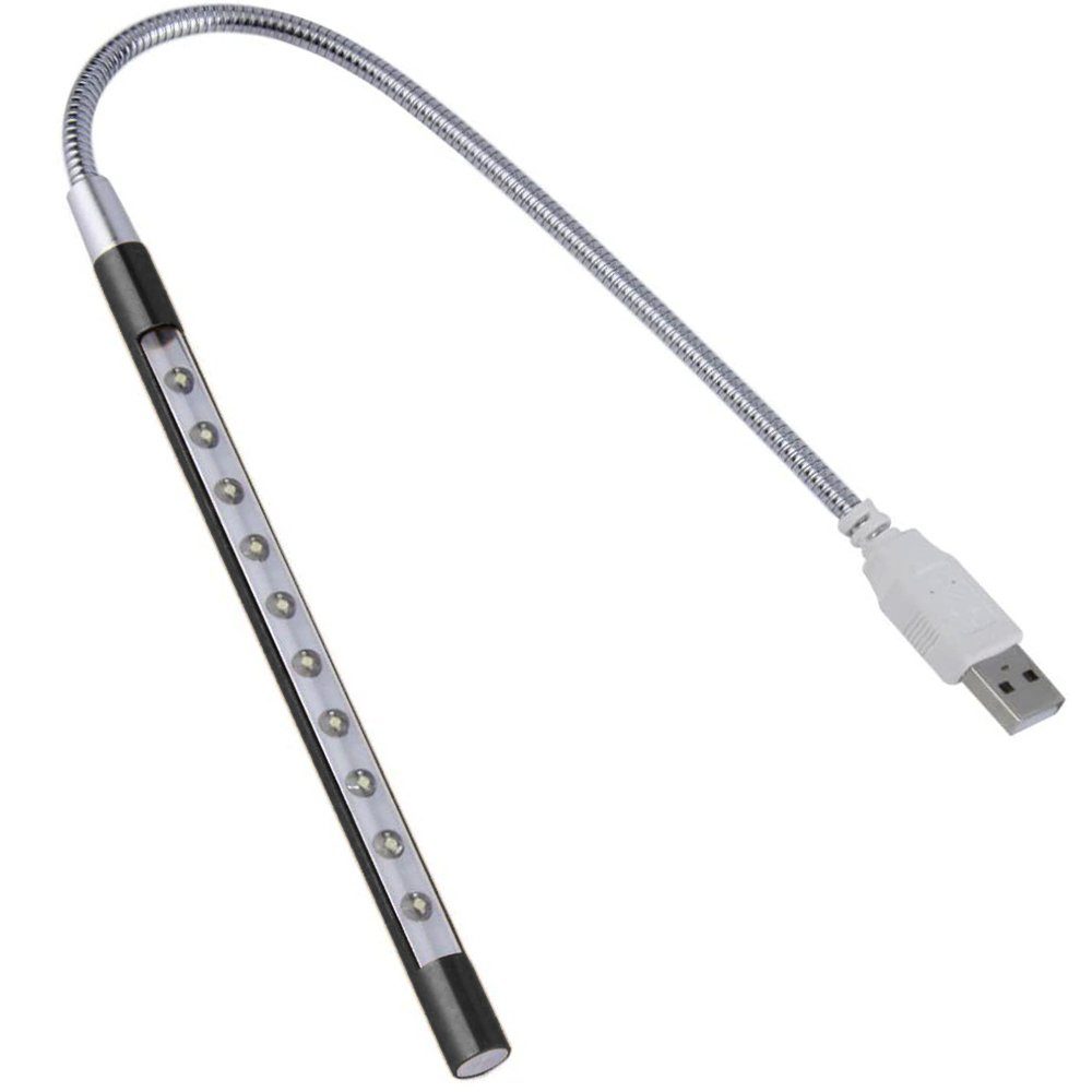 [Weiterhin beliebt] GelldG LED Leselampe Stick Leselampen USB Flexibler LED Schwarz LED USB Lampe