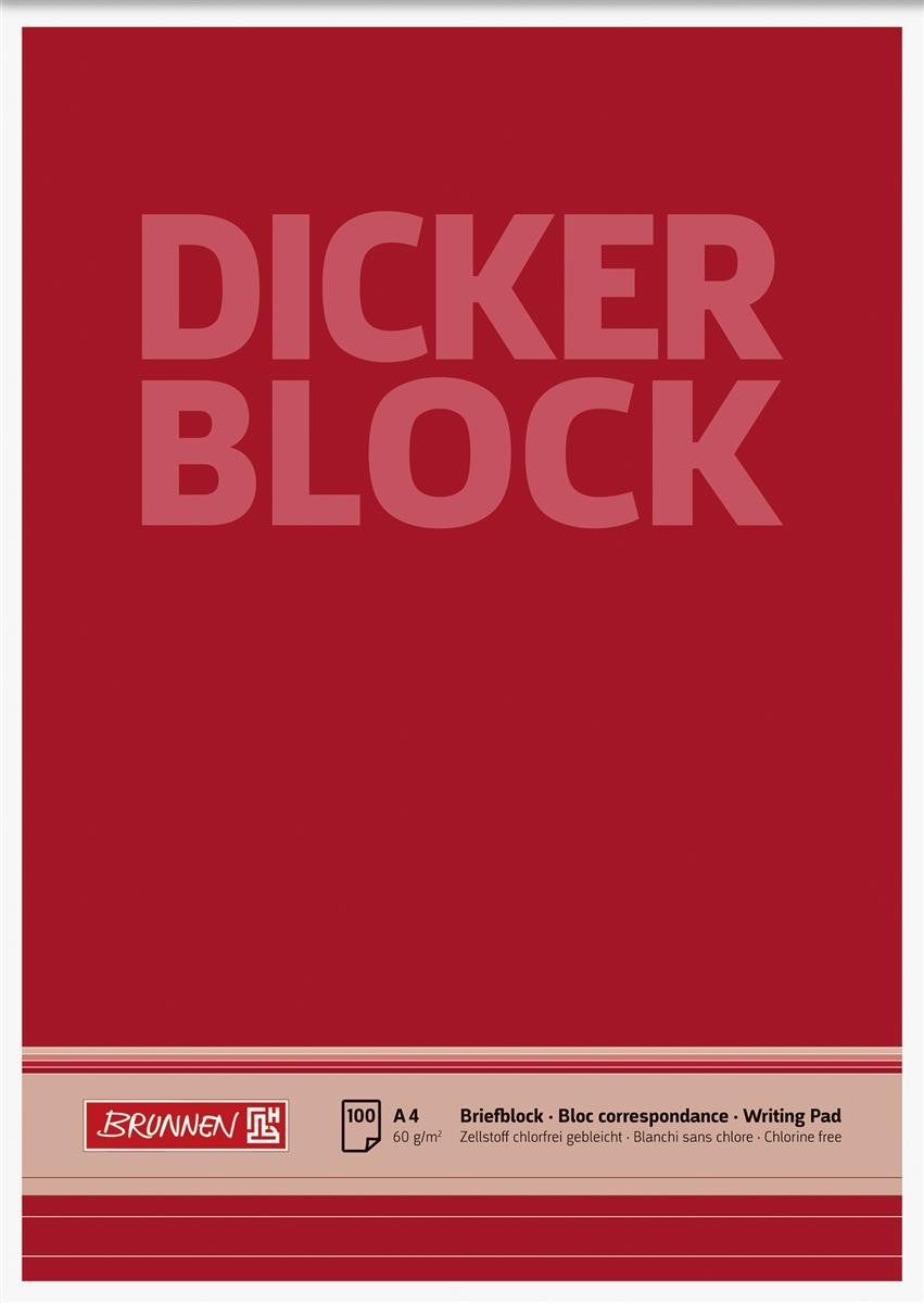 BRUNNEN Collegeblock BRUNNEN 1052687 Block "Dicker Block" A4 liniert