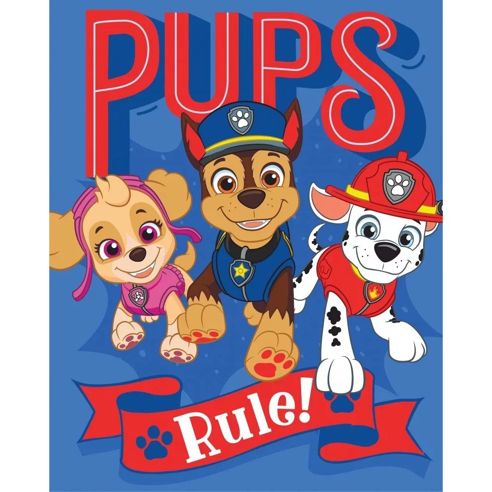 Kinderdecke Paw Patrol Fleecedecke Kinder Warm Kuscheldecke Chase Skye 170 x 130cm, PAW PATROL