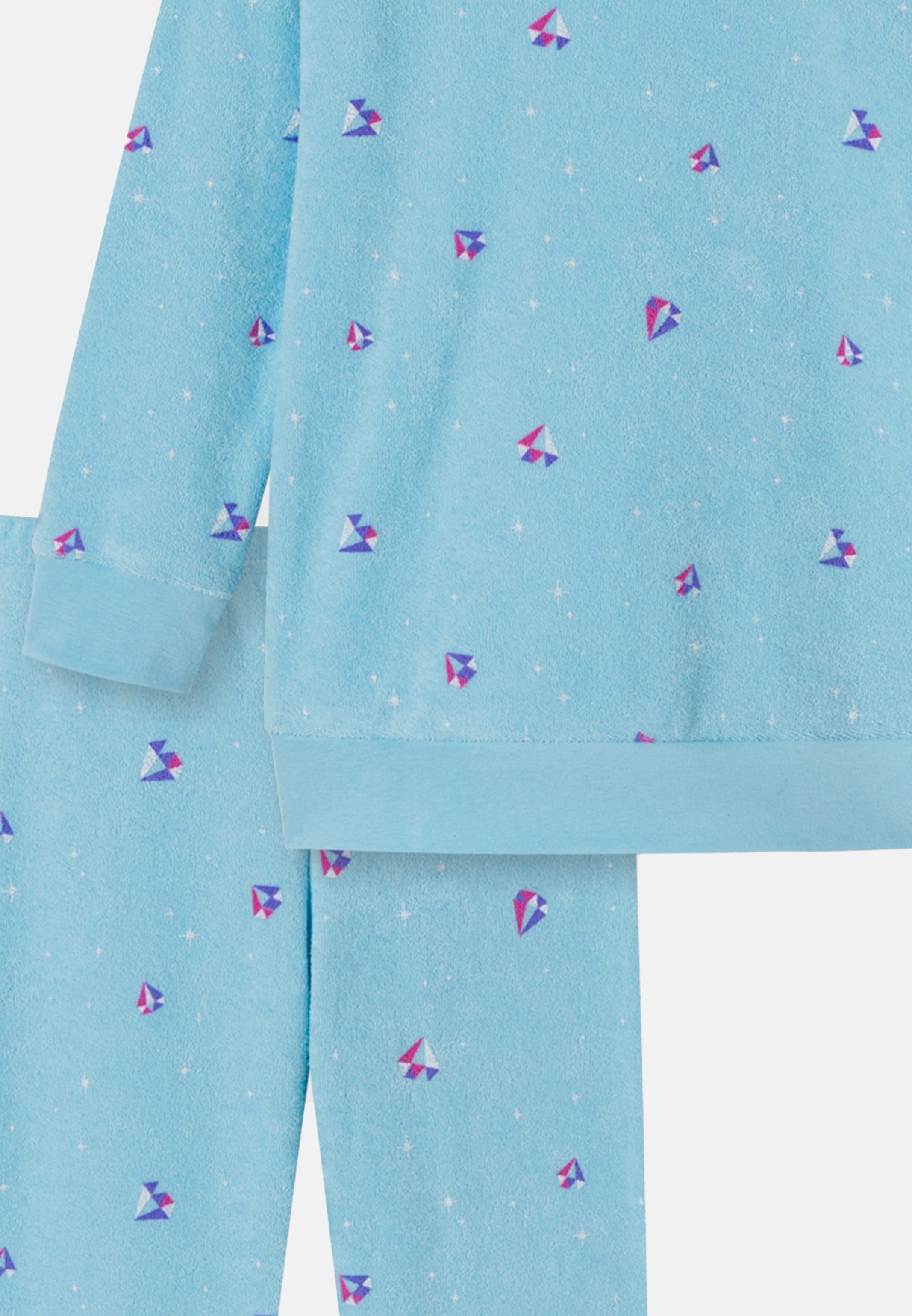 (Set, Schlafanzug Pyjama Schiesser Mit Organic - Cotton tlg) Girls Baumwolle Allover-Print - World 2