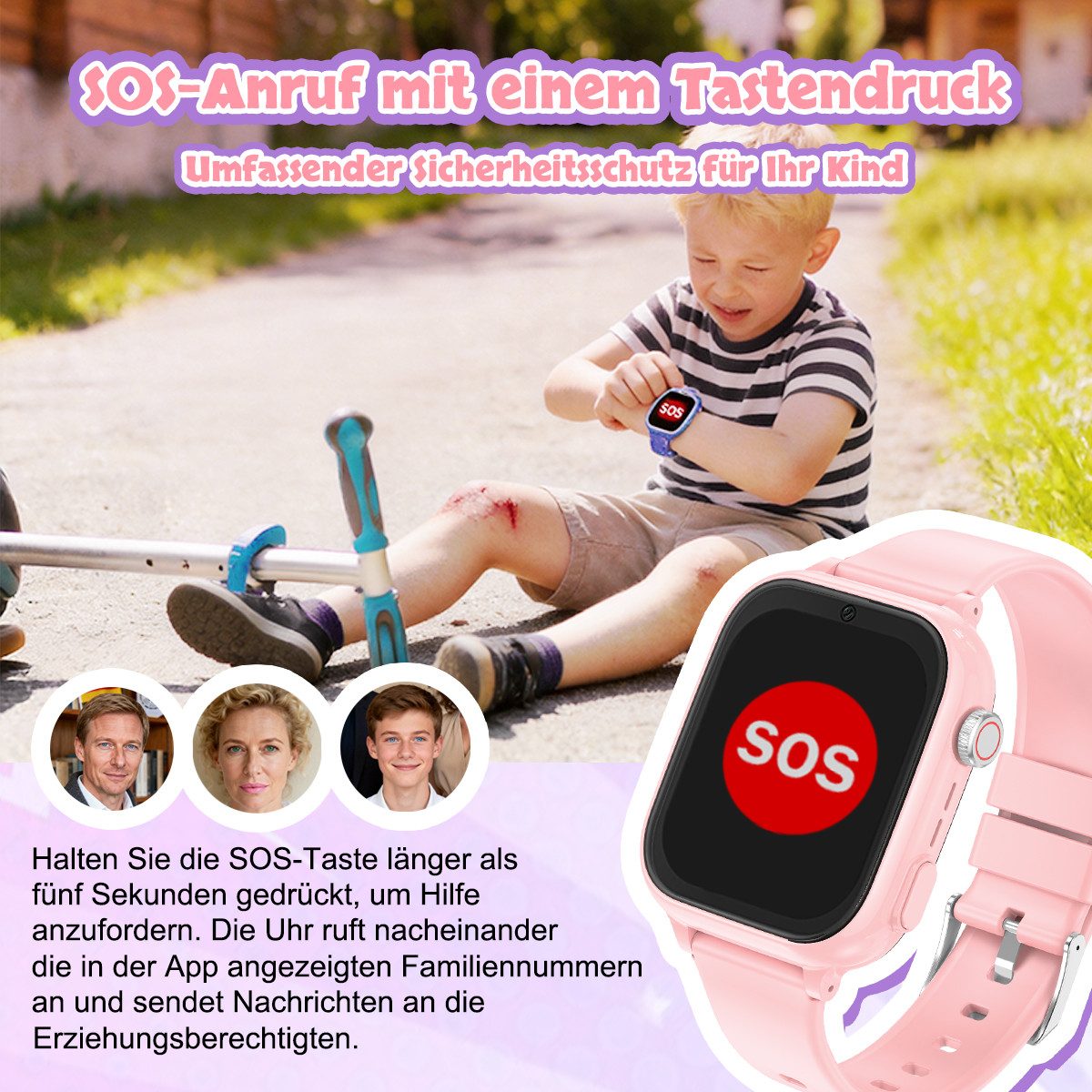 Vashoy 2026 Kinderuhr T53Neue Smartwatch Kinder mit GPS, Kameras, Smartwatch (5 cm/1.83 Zoll, Android/4G (LTE) 4G Telefonfunktionen Smartwatch, 7-tlg., Verschiedene Gehäusevarianten, Mit App-Download-Funktion, Schulmodus,Geschenke für Kinder im Alter von 5 bis 16 Jahren