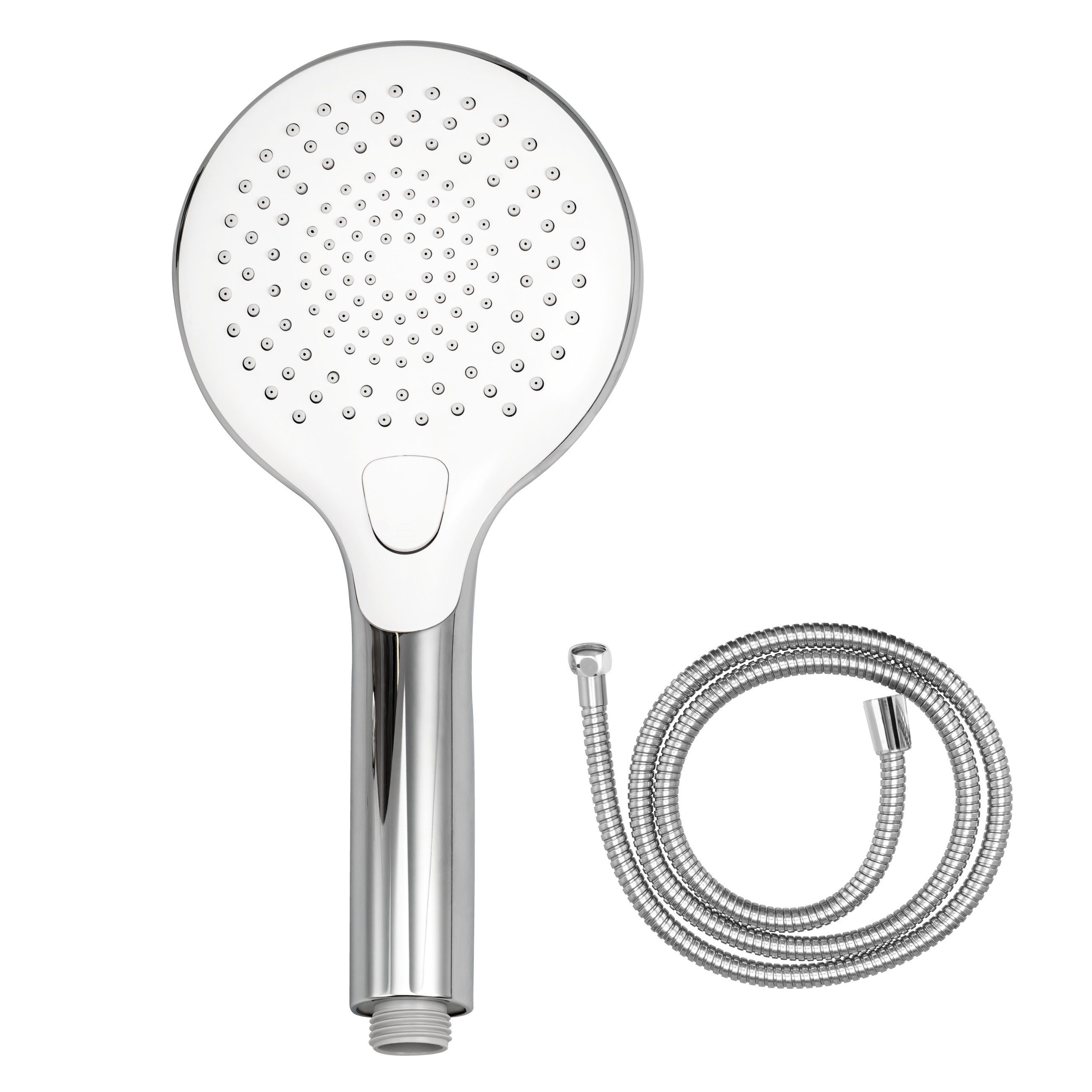 eluno Handbrause inkl. Brauseschlau, mit weißer Strahlscheibe, (2-tlg., Handbrause, Schlauch)