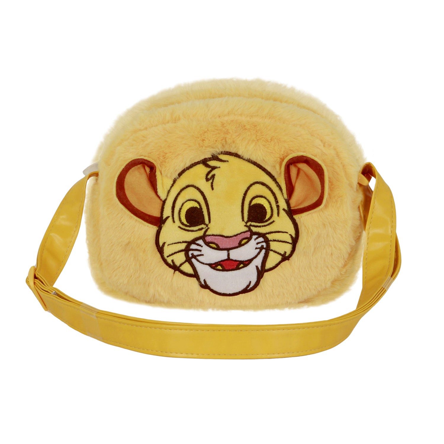 Karactermania Umhängetasche Disney Der König der Löwen Simba Mini Tasche Plüsch, Verstellbarer Schultergurt & Innenfutter mit Motiv