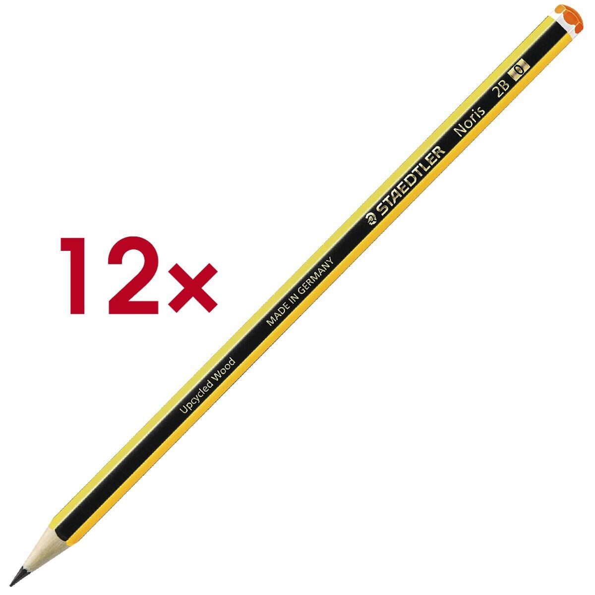 STAEDTLER Bleistift Noris, (12-tlg), 2B (weich), Sechskant