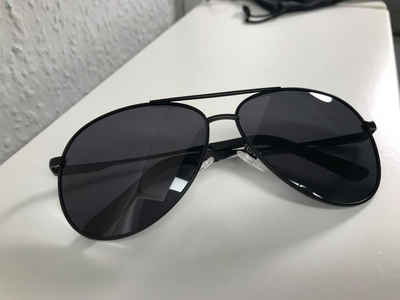 OKA Pilotenbrille Sonnenbrille Premium Metallrahmen Piloten-Sonnenbrille Polarisierende Gläser