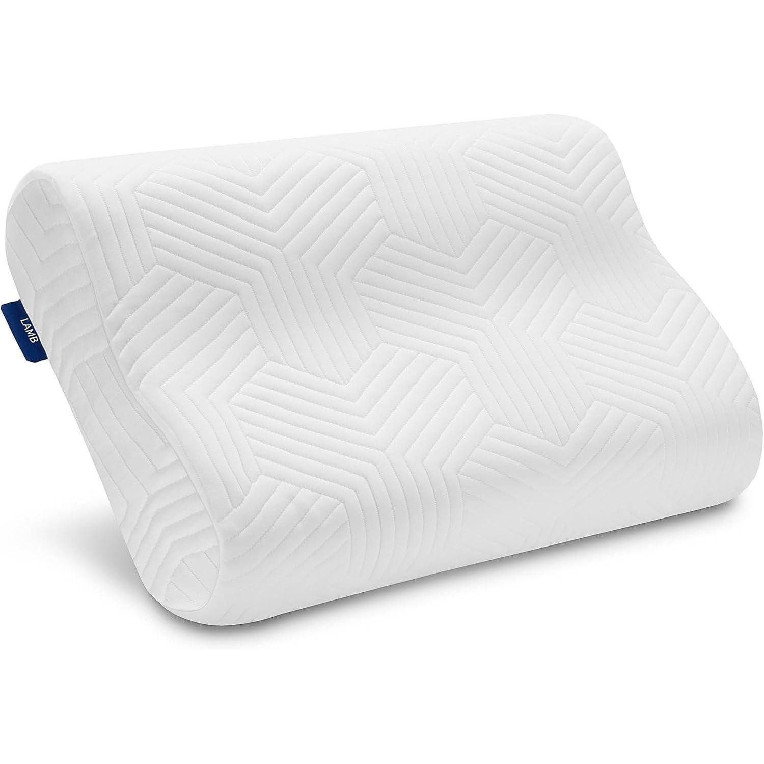 LuxusKollektion Halbmond-Kissen Kopfkissen Nackenkissen 60x35x12 10cm Weißer Memory-schaum 1