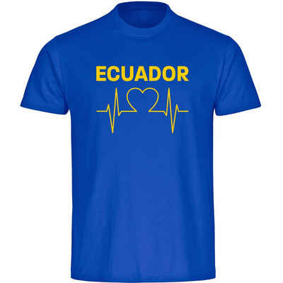 multifanshop T-Shirt Kinder Ecuador - Herzschlag - Boy Girl