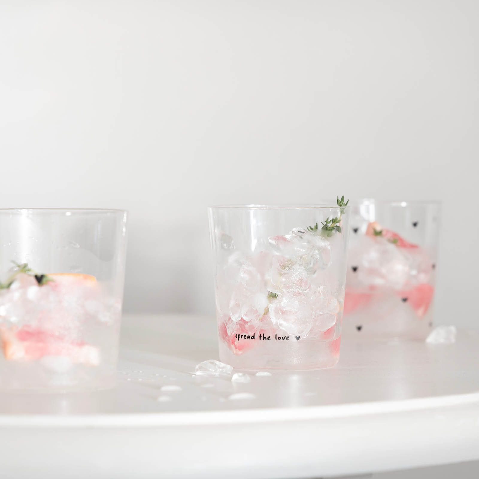 Bastion Collections Glas HEART, Glas, Handwäsche, transparent, Herz, H: 9cm