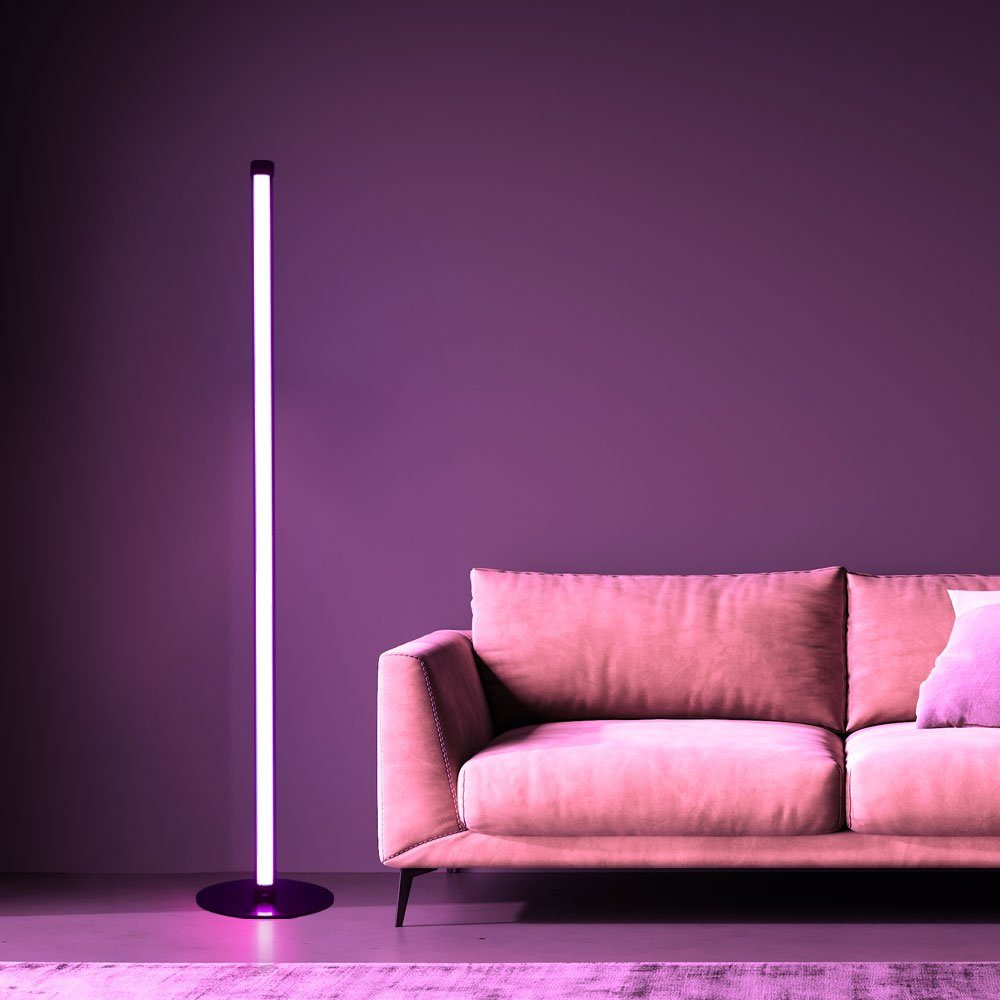 Haushalt International LED Stehlampe, LED-Leuchtmittel fest verbaut, Warmweiß, Neutralweiß, Farbwechsel, Stehleuchte LED Wohnzimmer Stehleuchte mit Fernbedienung