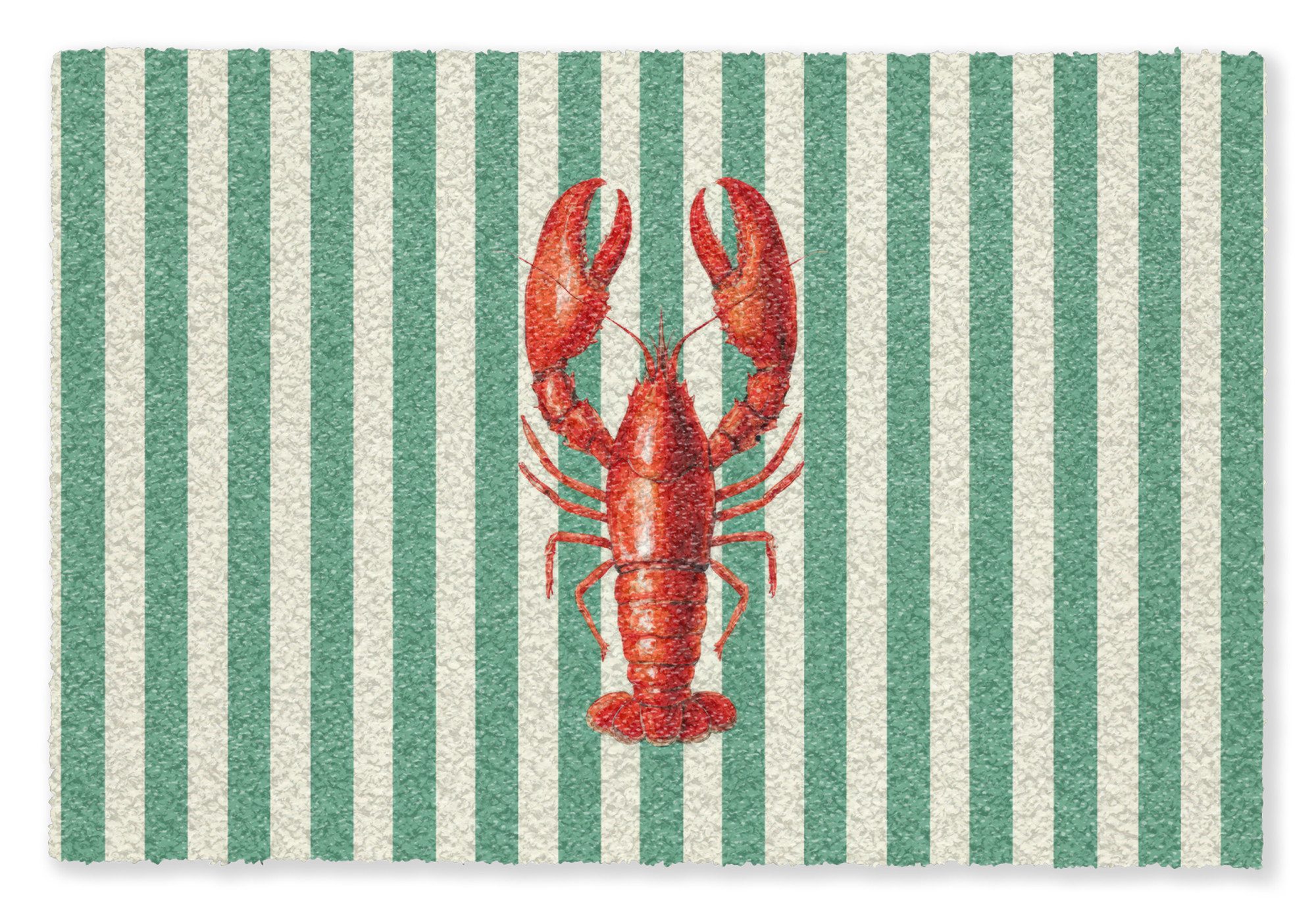 MuchoWow Fußmatte Krebs - Streifen - Realistisch - Sommerlich, Rechteckig, günstig online kaufen