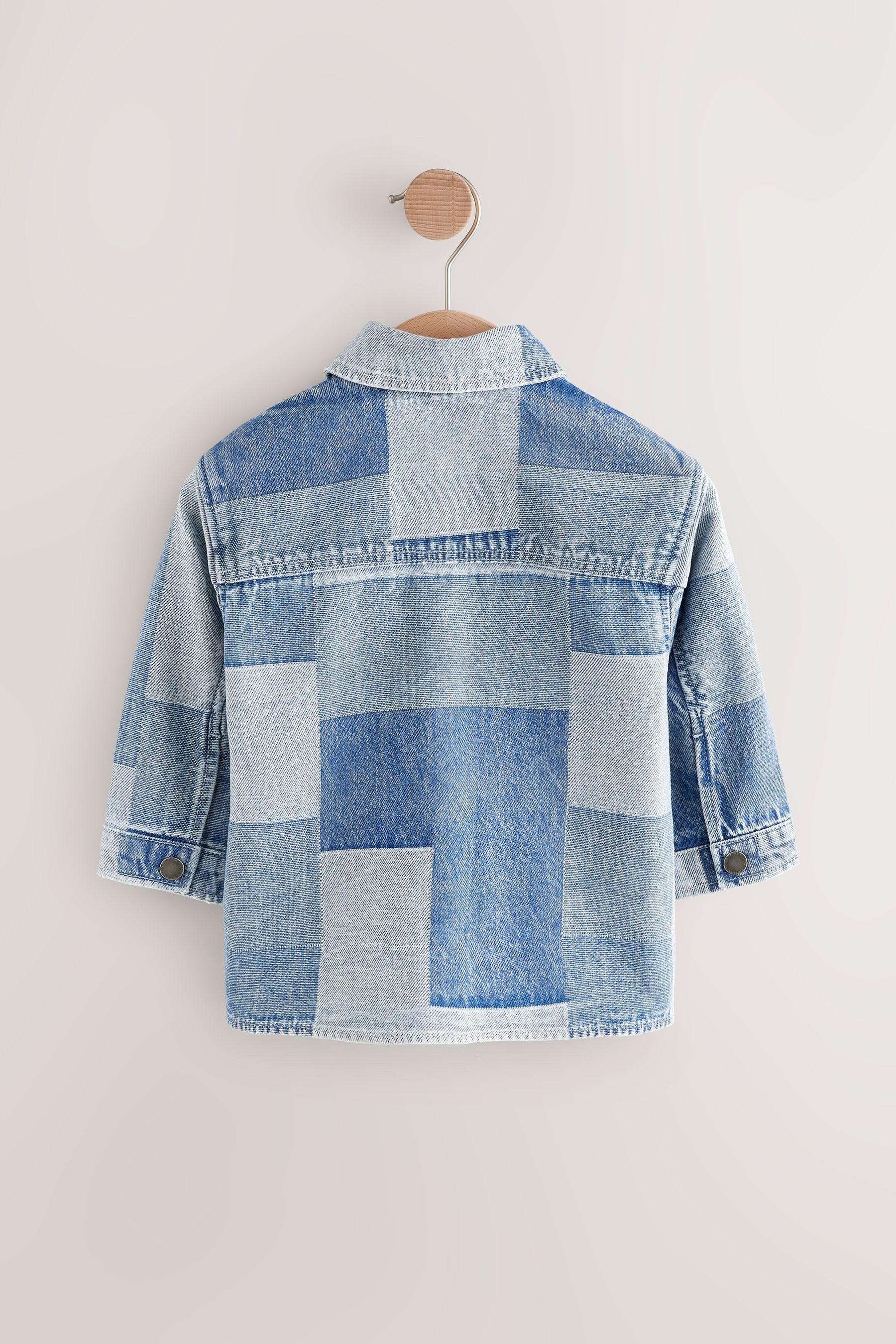 Next Jeanshemd Denim-Hemdjacke im Patchwork-Look (1-tlg) günstig online kaufen