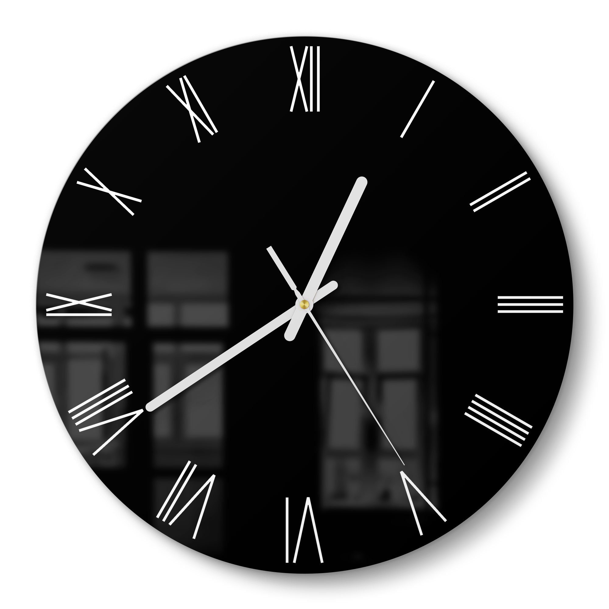 DEQORI Wanduhr 'Unifarben - Schwarz' (Glas günstig online kaufen
