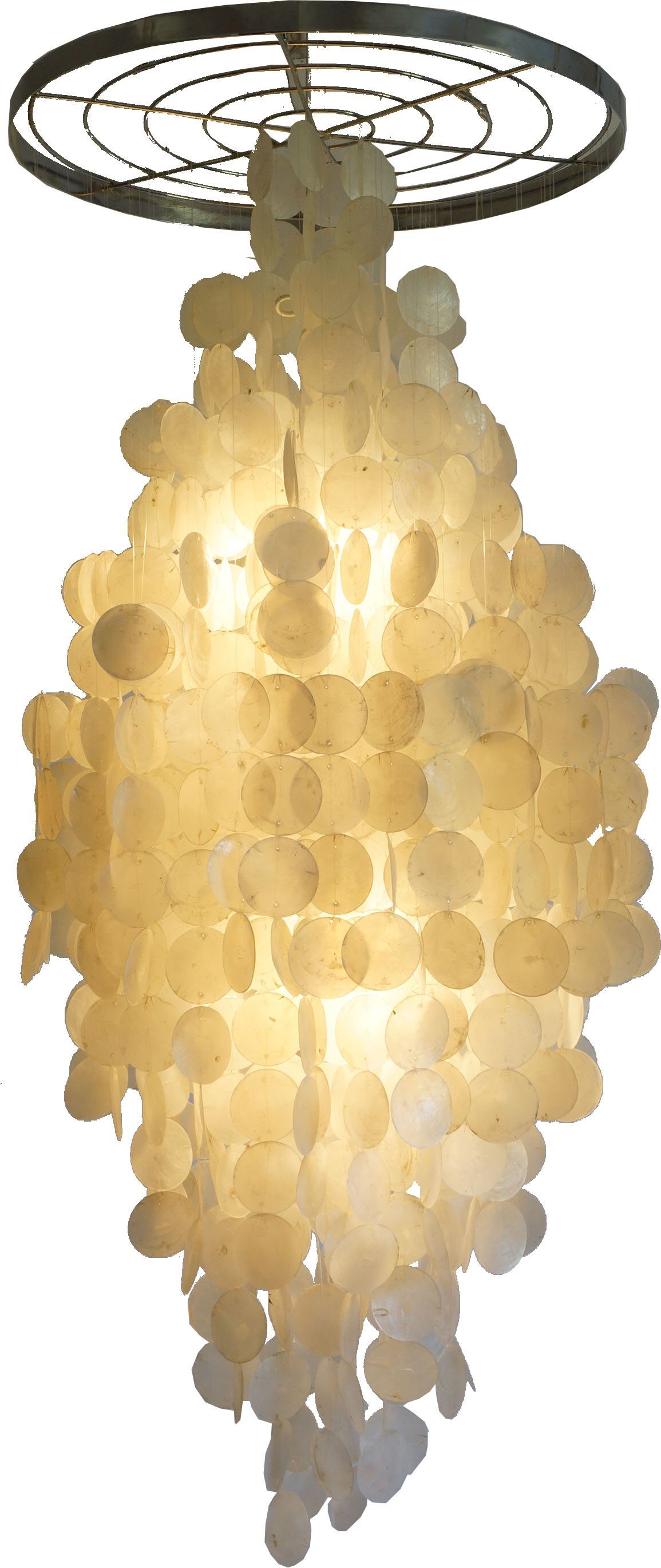Deckenlampe, Tulum Muschelleuchte hunderten.., inklusive nicht Deckenleuchten Guru-Shop Modell aus Leuchtmittel