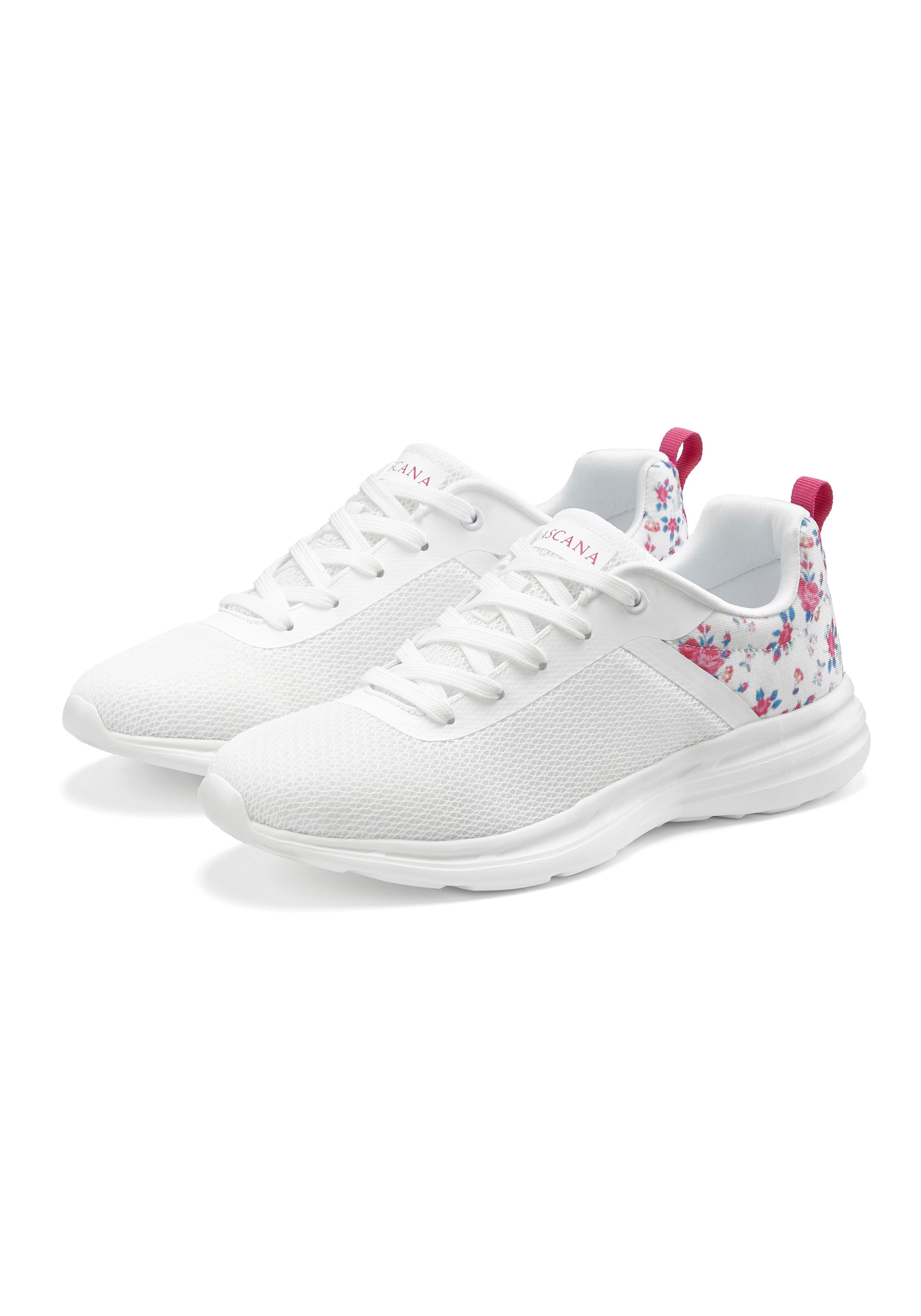 LASCANA Sneaker Freizeitschuh, Halbschuh mit Blumen-Print günstig online kaufen