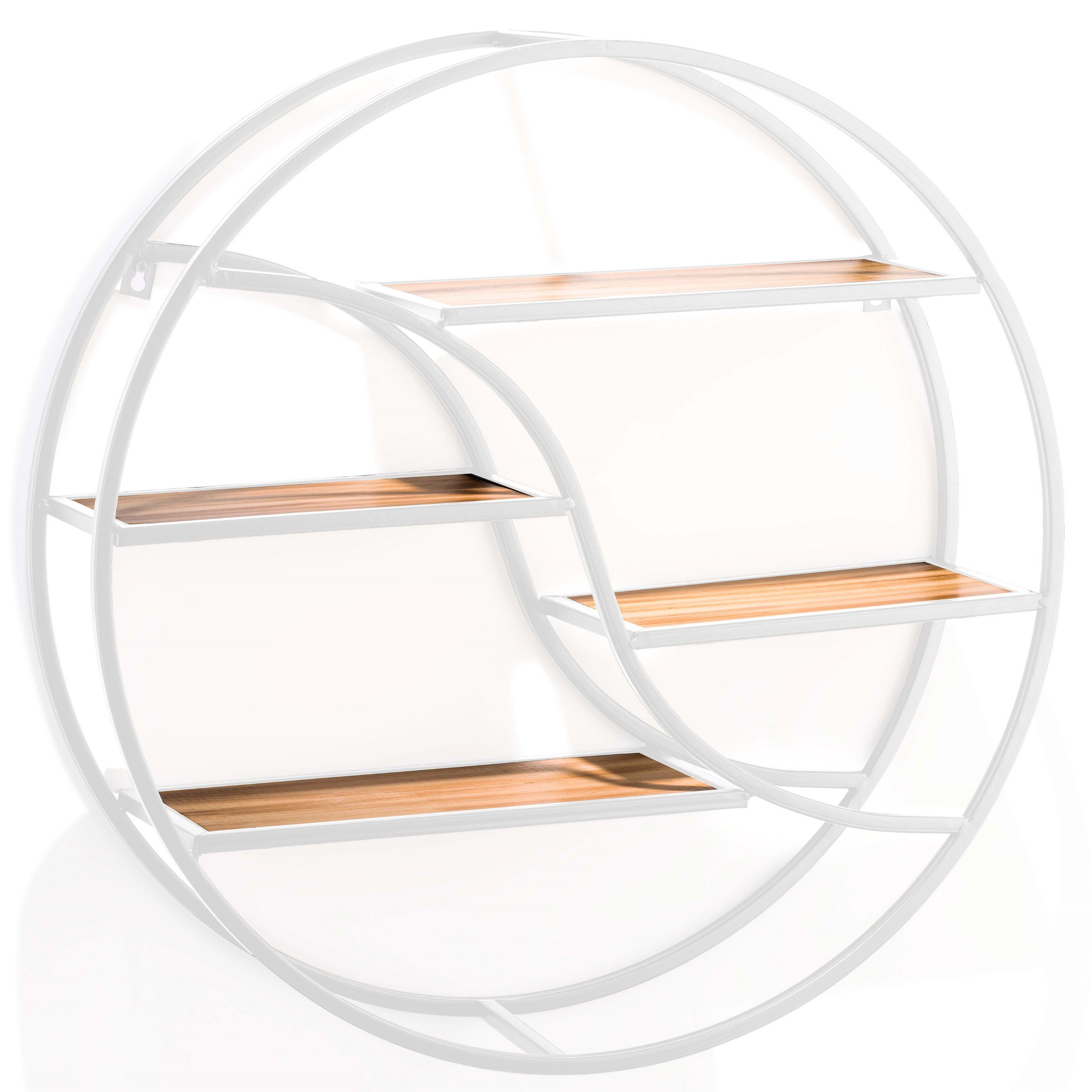 Coradoma Deko-Wandregal Wandregal Schwarz Metall Hängeregal für Wohnzimmer günstig online kaufen