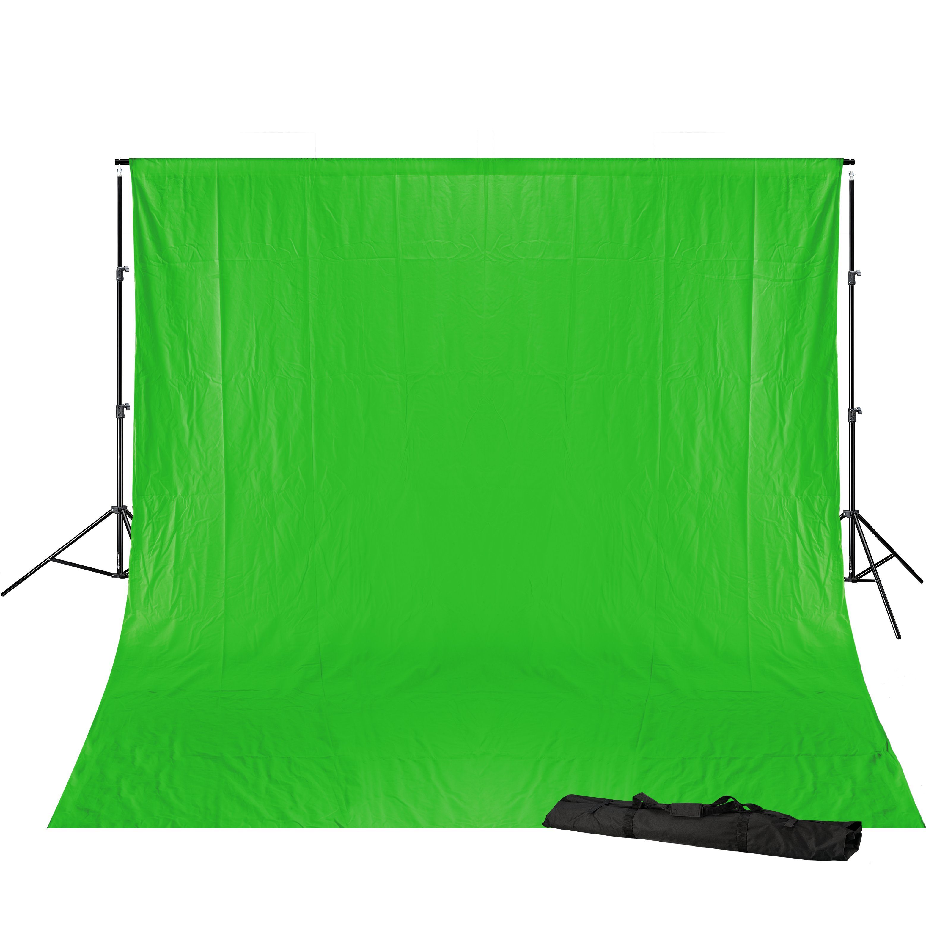 BRESSER Aufhängesystem BRESSER BR-D23 Hintergrundsystem + Greenscreen/ Chromakey Grün Hinter…