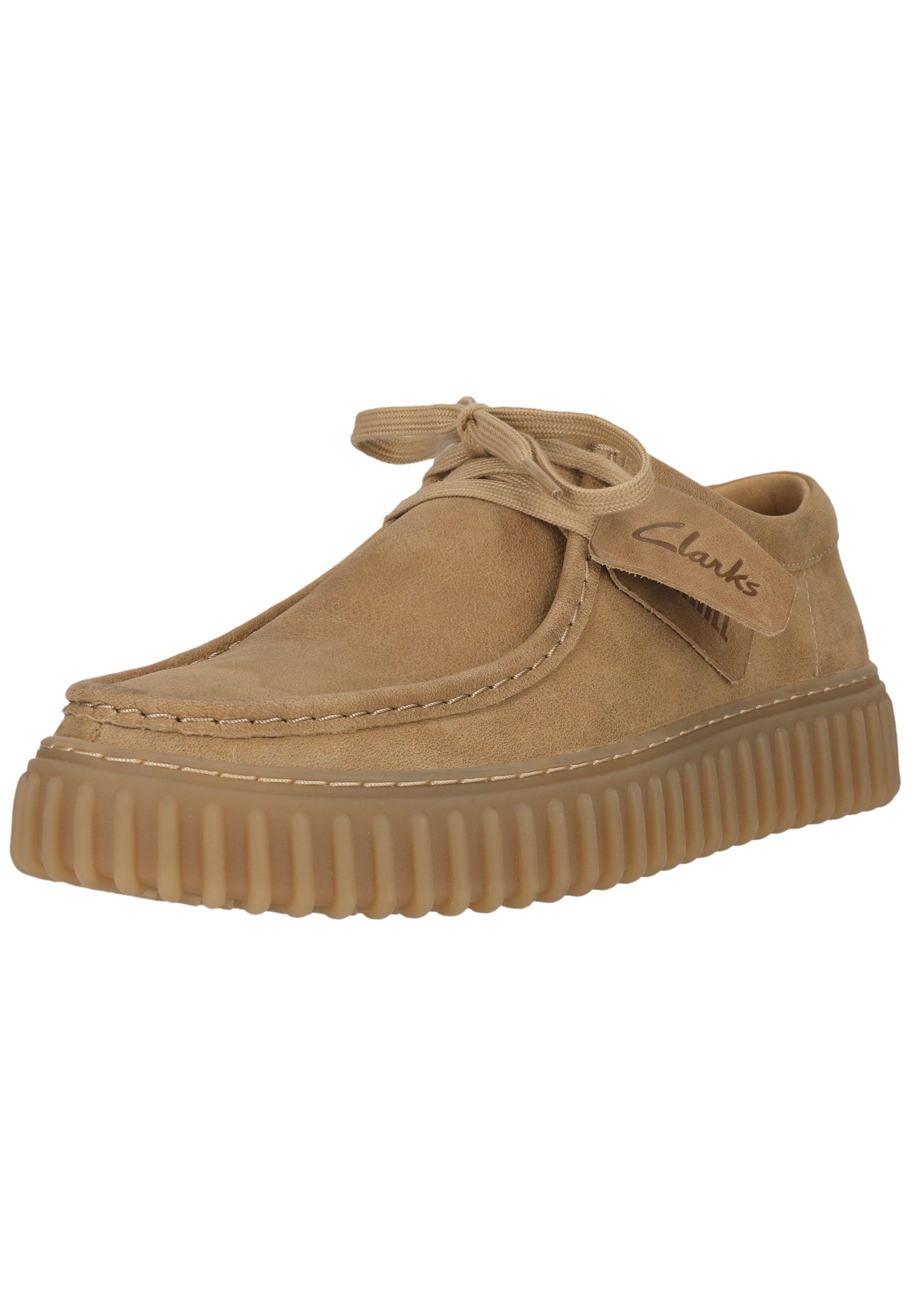 Clarks Torhill Mokassin mit stromlinienförmigem Schnürdesign