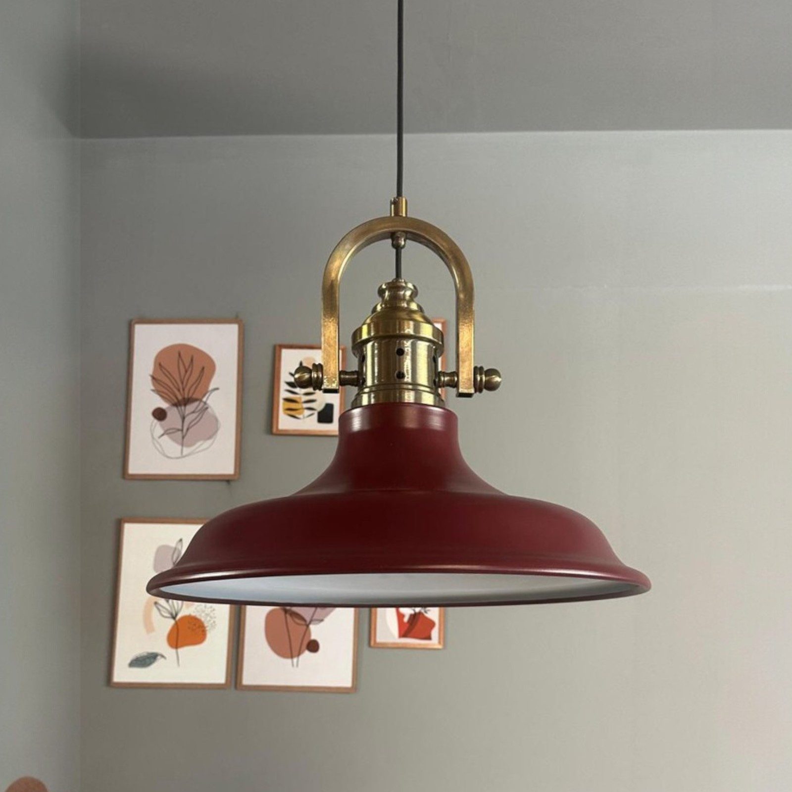 Bamyum Pendelleuchte Pendelleuchte Bergo Ø40 cm, Metall Hängelampe, ohne Leuchtmittel