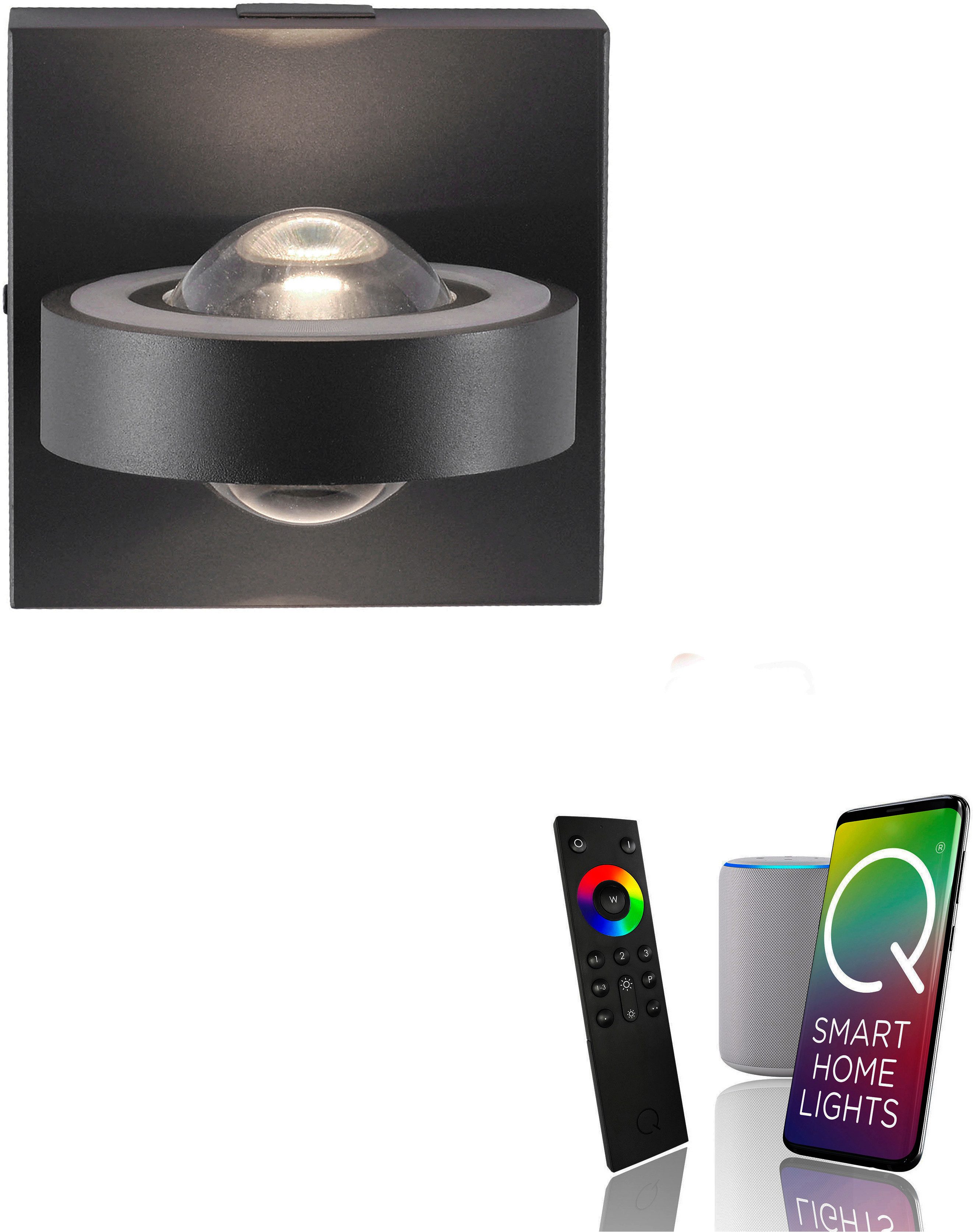 Neuhaus Q SMART HOME LIGHTS LED Wandleuchte Q-MIA, Smart Home, LED fest integriert, warmweiß - kaltweiß