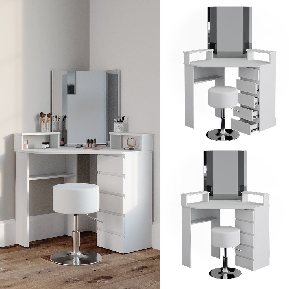 Vicco Schminktisch Tilda, Weiß, 113.3 cm günstig online kaufen