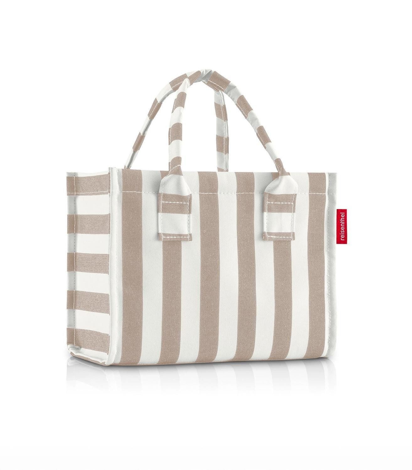 REISENTHEL® Handtasche DAILY SHOPPER XS, Braun, Weiß, Polyester, 4 Liter, wasserabweisend, mit abnehmbarem Schulterriemen