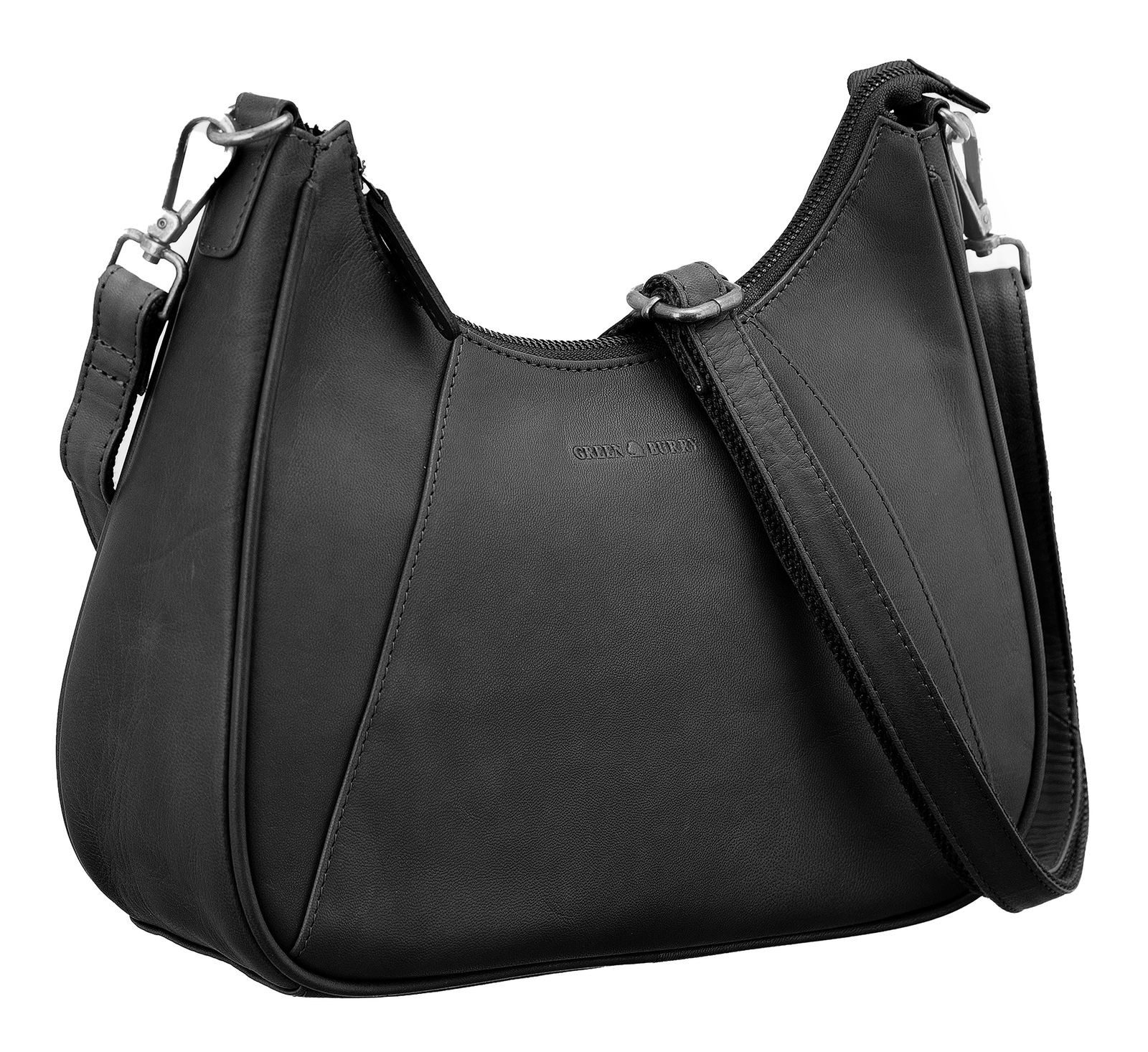 Greenburry Umhängetasche Hobobag, aus echtem Ziegenleder