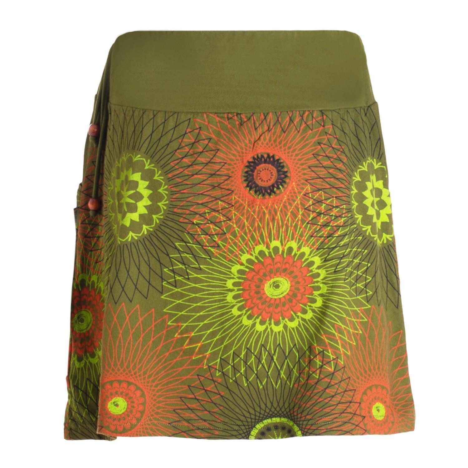 Vishes Minirock Damen Baumwolle Mandala-Muster breiter günstig online kaufen