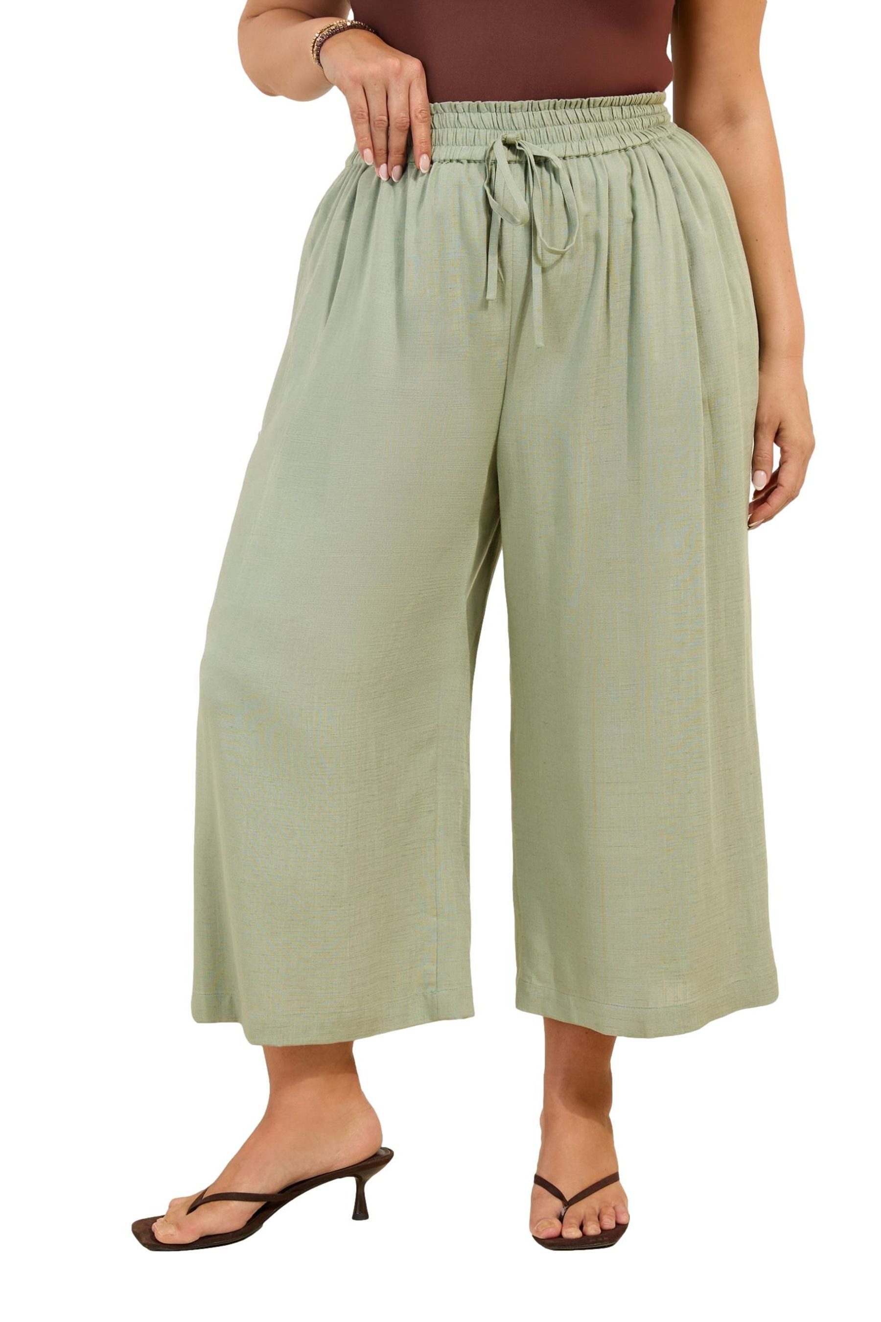 Friends Like These Caprihose Friends Like These verkürzte Hose Leinen, Curve (1-tlg)