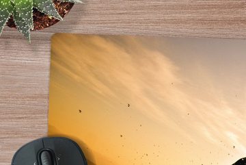 MuchoWow Gaming Mauspad Surfer-Silhouette (1-St), Büro für Tastatur und Maus, Mousepad Gaming, 90x60 cm, XXL, Großes