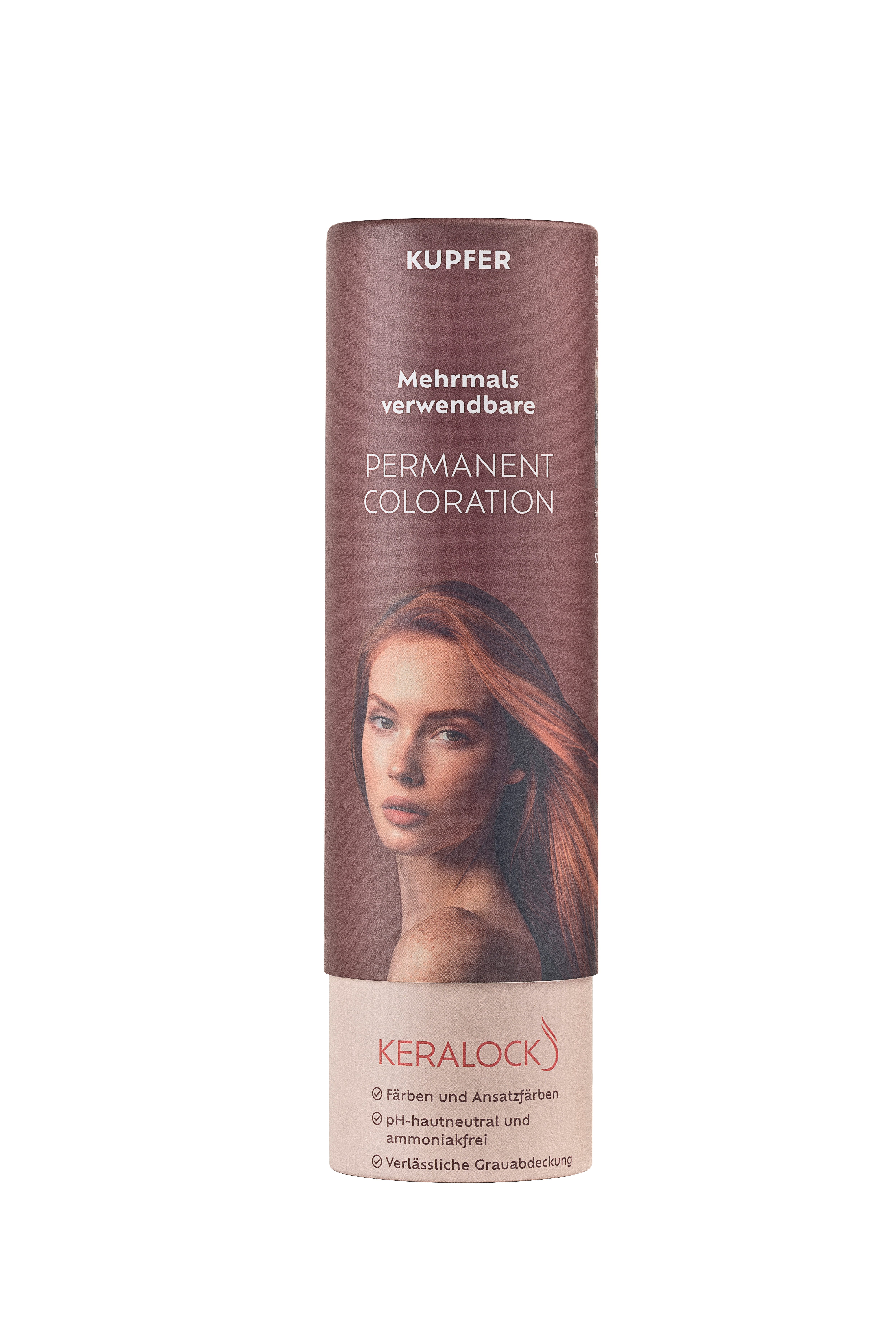 Keralock Haarfarbe Mehrmals Verwendbare Haarfarbe - Ammoniakfrei und pH-hautneutral
