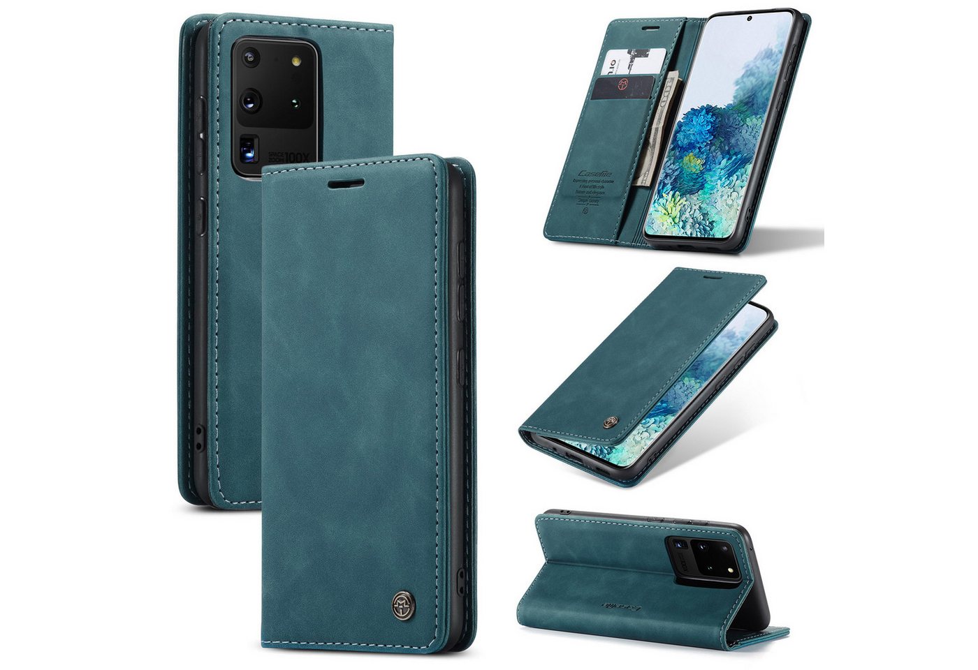 CaseMe Handyhülle Premium Hülle für Samsung Klapphülle