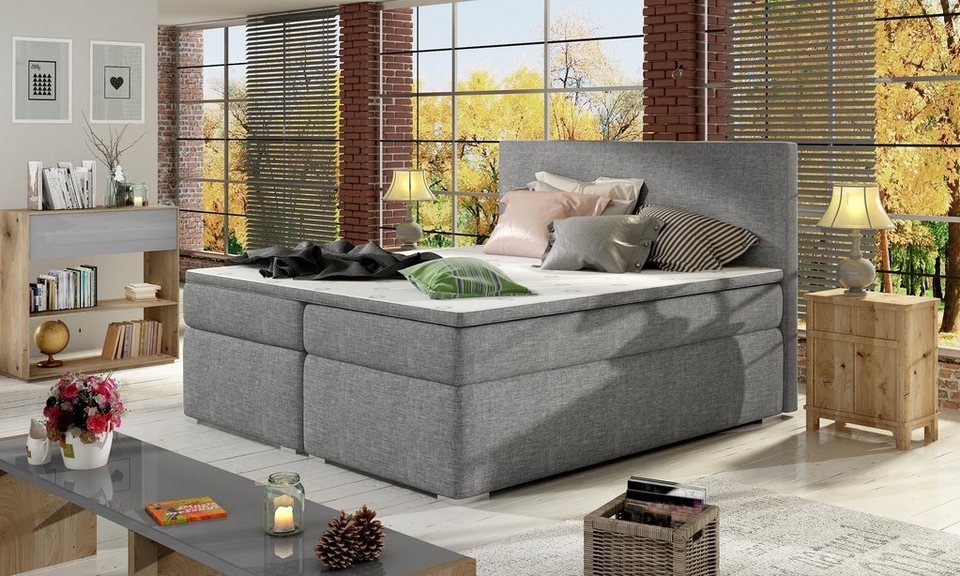 yourhouse24 Boxspringbett Divalo mit zwei Bettkästen Doppelbett mit Matratze und Topper yourhouse24 Boxspringbett Divalo mit zwei Bettkästen Doppelbett mit Matratze und Topper