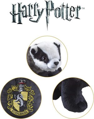The Noble Collection Merchandise-Figur Harry Potter Kissen Hufflepuff Logo mit Plüsch Maskottchen Dachs, Offiziell lizenziertes Merchandise