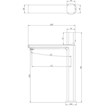 doporro Waschtischarmatur Einhebelmischer Waschbeckenarmatur Waschtischarmatur WAO-7901-H