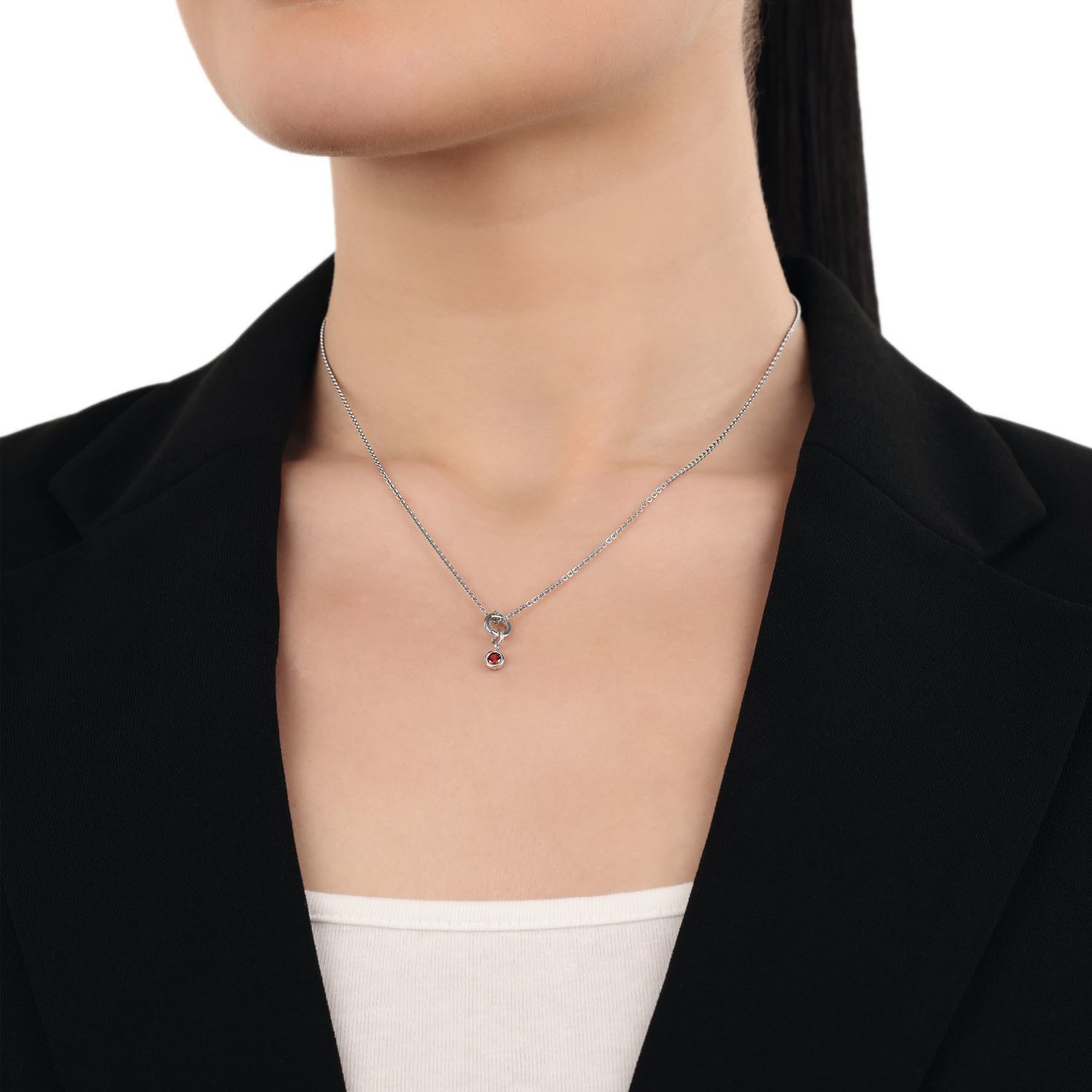 Amor Charm-Einhänger Geburtsstein, mit Zirkonia (synth) oder Stein (synth)