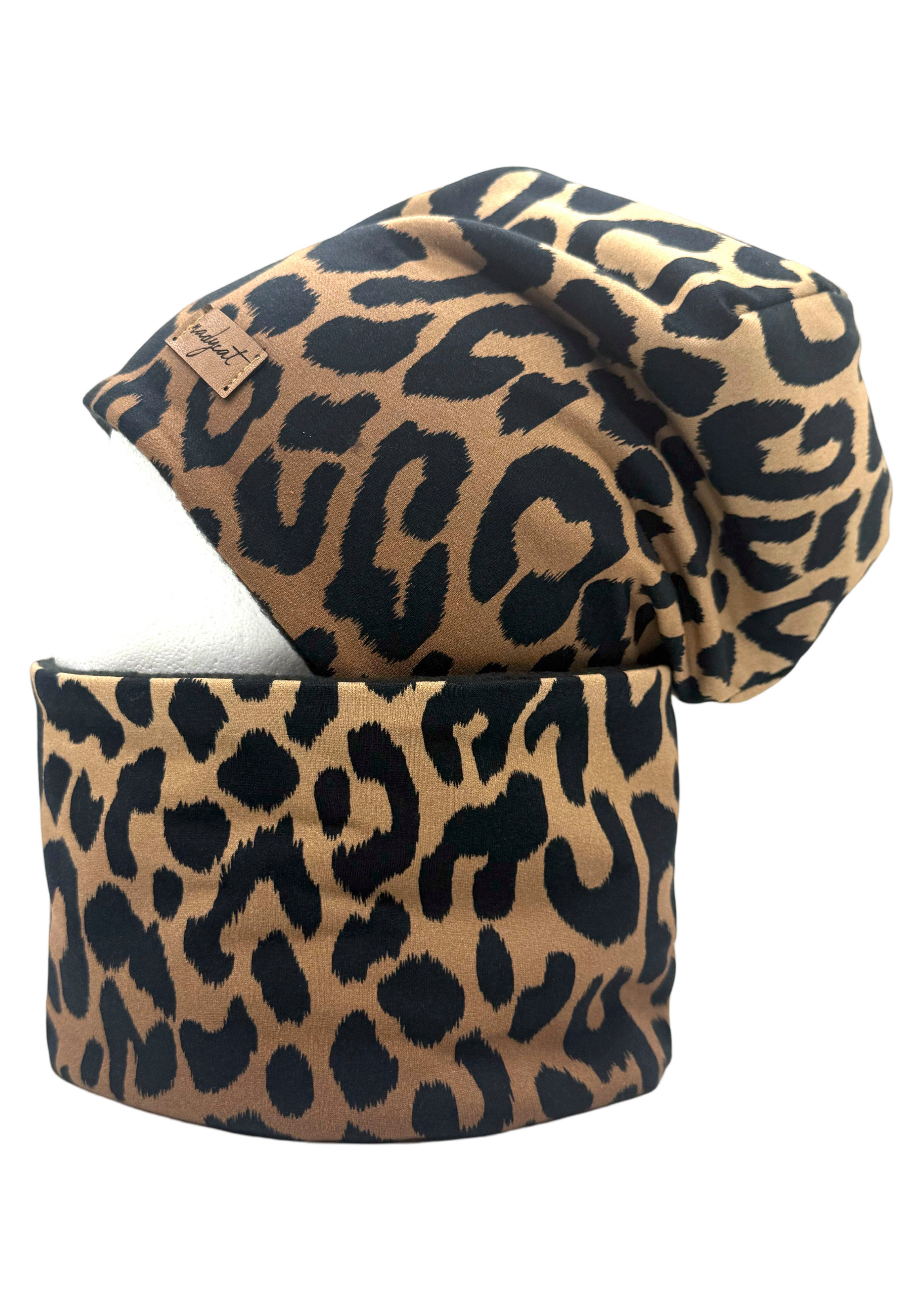 nadycat Beanie LEO-Look (2-St., Beanie mit passendem Loop) handgefertigt au günstig online kaufen