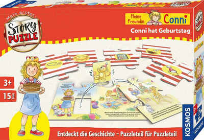 Kosmos Puzzle Mein erstes Story-Puzzle - Conni hat Geburtstag, 15 Puzzleteile, Made in Germany