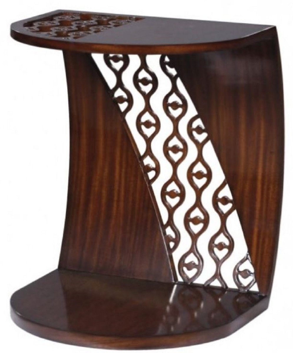 Beistelltisch Möbel 43 55 x Luxus H. cm Luxus Padrino 42 Snack - Tisch Casa Beistelltisch Mahagoni x / Dunkelbraun