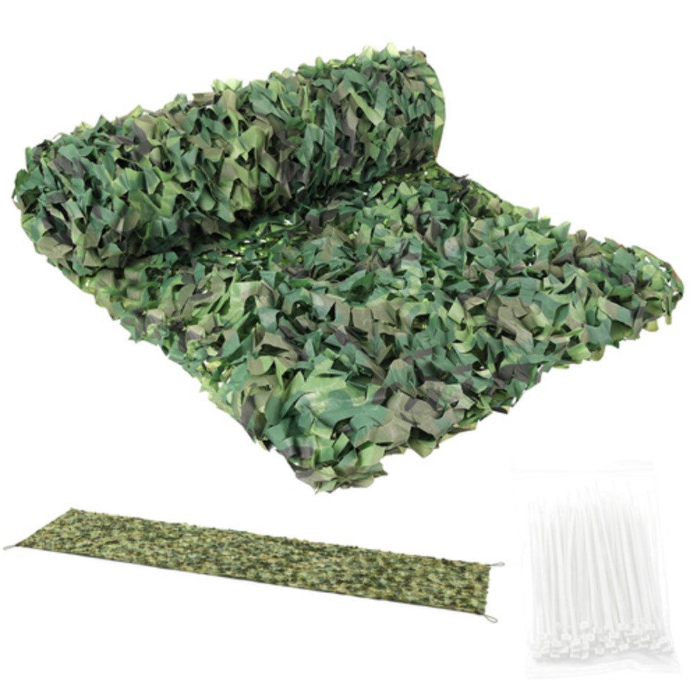 Gardlov Schutznetz Maskierungsnetz Tarnnetz Schattierungsabdeckung, BxL: 2x5 m, (Spar-Set, 1-St., Militärtarnung), leicht zu transportieren und überall aufzustellen