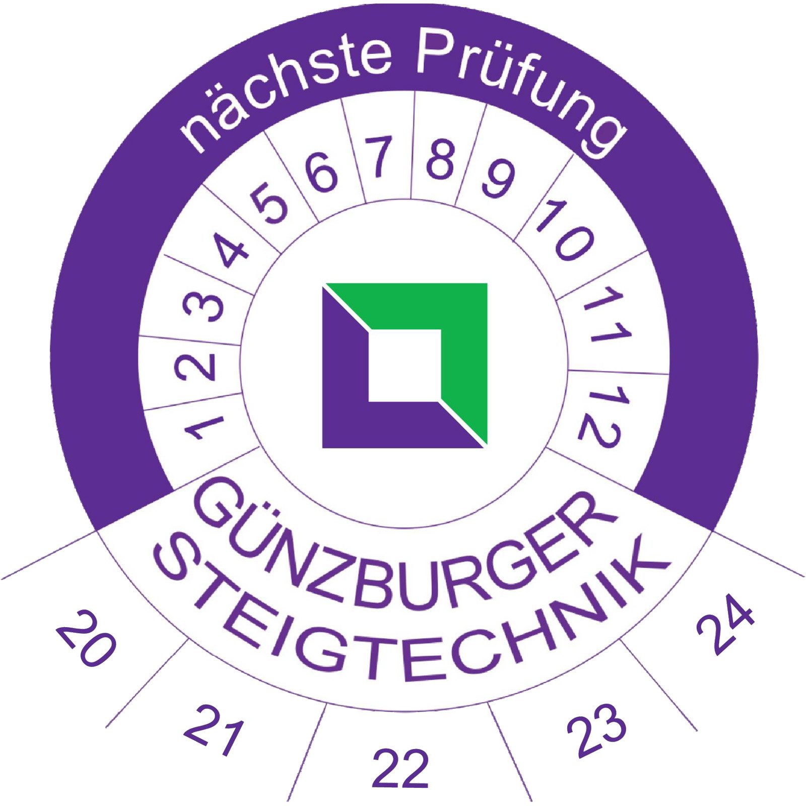 Günzburger Steigtechnik Sortimentskasten Günzburger Steigtechnik 50x Prüfplakette - 019175